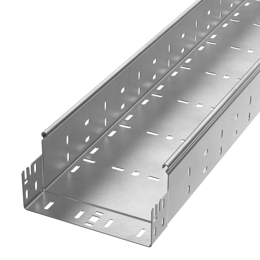 Лоток перфорированный Профи INOX (AISI 304) 200х100x3000 (1,0 мм) (6 м/уп)