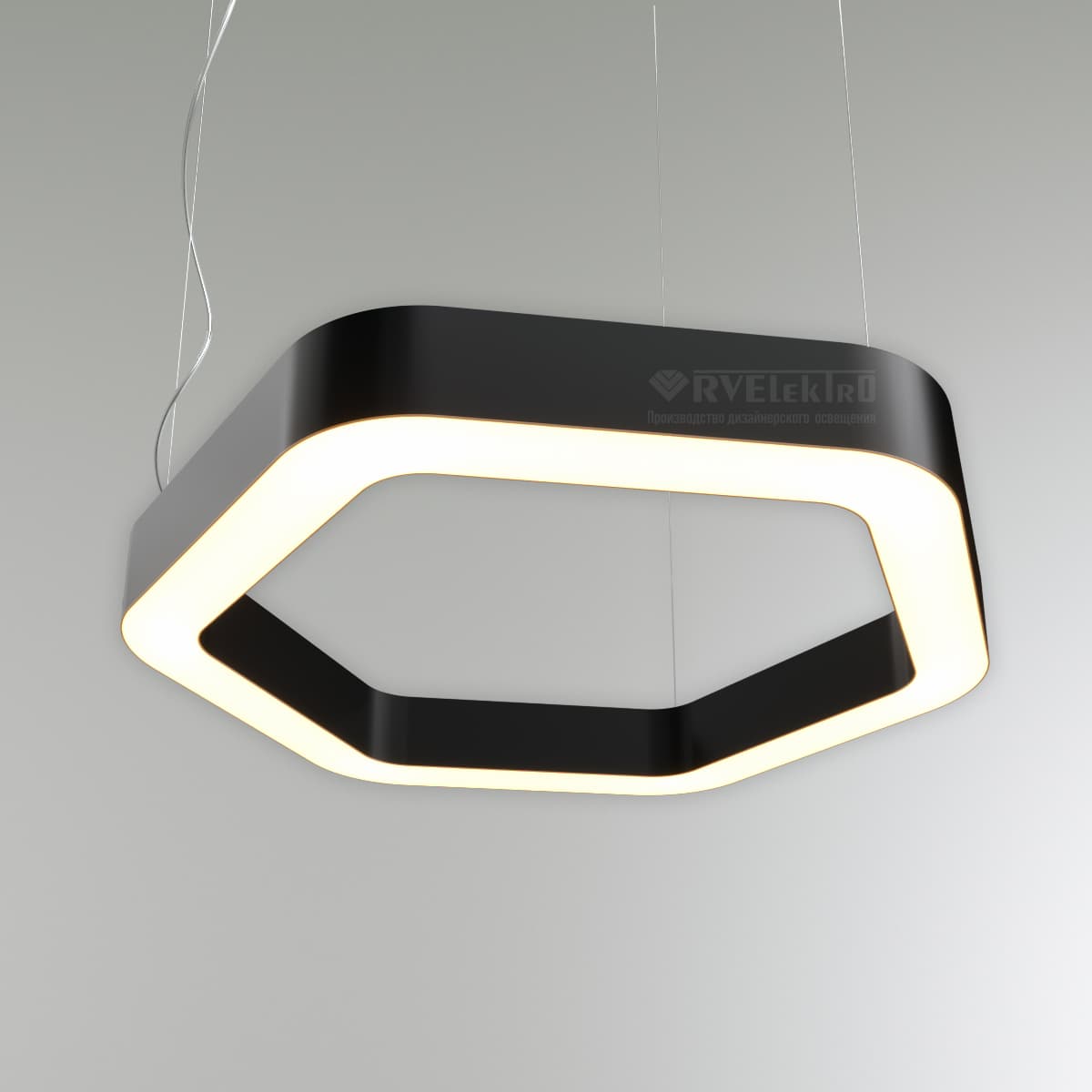 Светильник светодиодный RVE-LBX-HOLE-HEXA-SOFT-1800х800х1655х100мм S80мм 132Вт Подвесной 4000К белый)