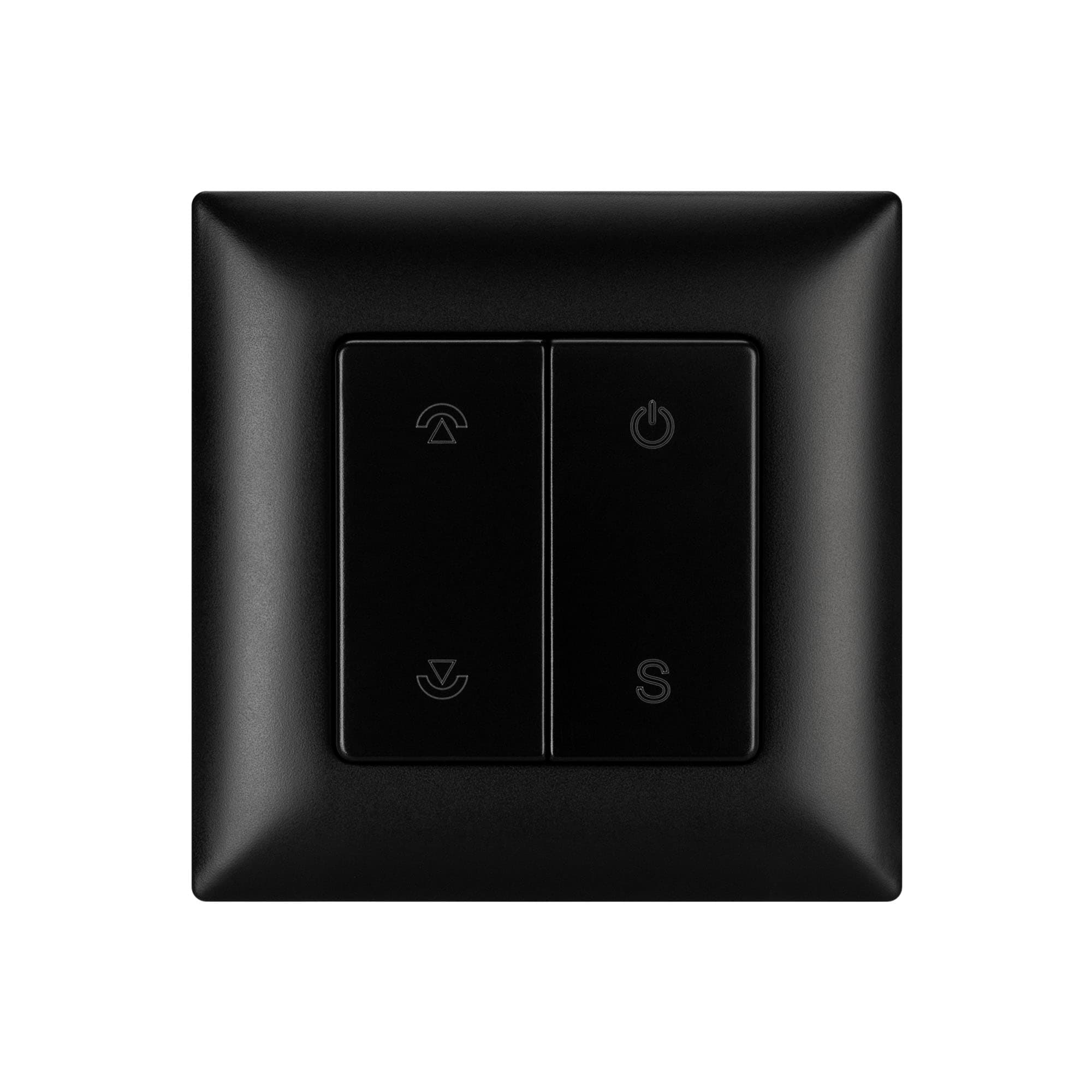 Панель кнопочная SMART-RF-801-22-1G-DIM-SUF Black 3V, 2.4G, IP20, Пластик, 5 лет