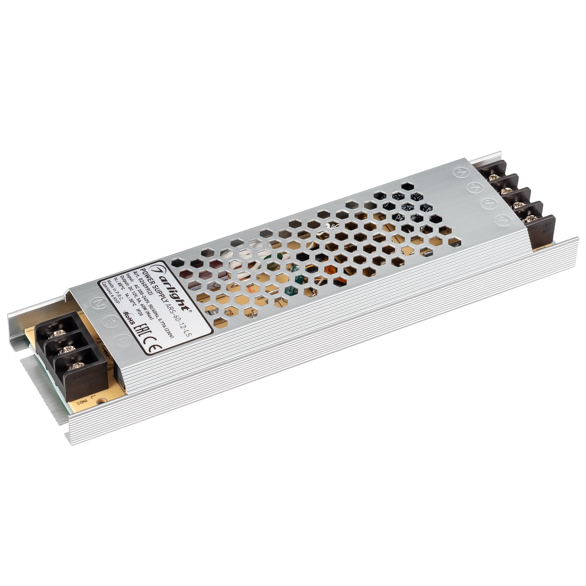 Блок питания ARS-60-12-LS (12V 5A 60W) IP20 2 г