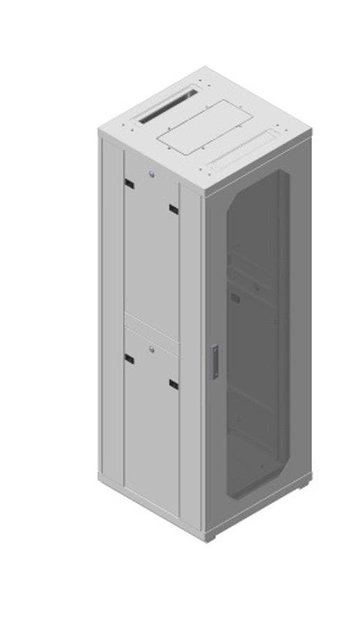 Шкаф телекоммуникационный напольный 45U, (2105х800х800 мм), перфорированные двери, цвет серый