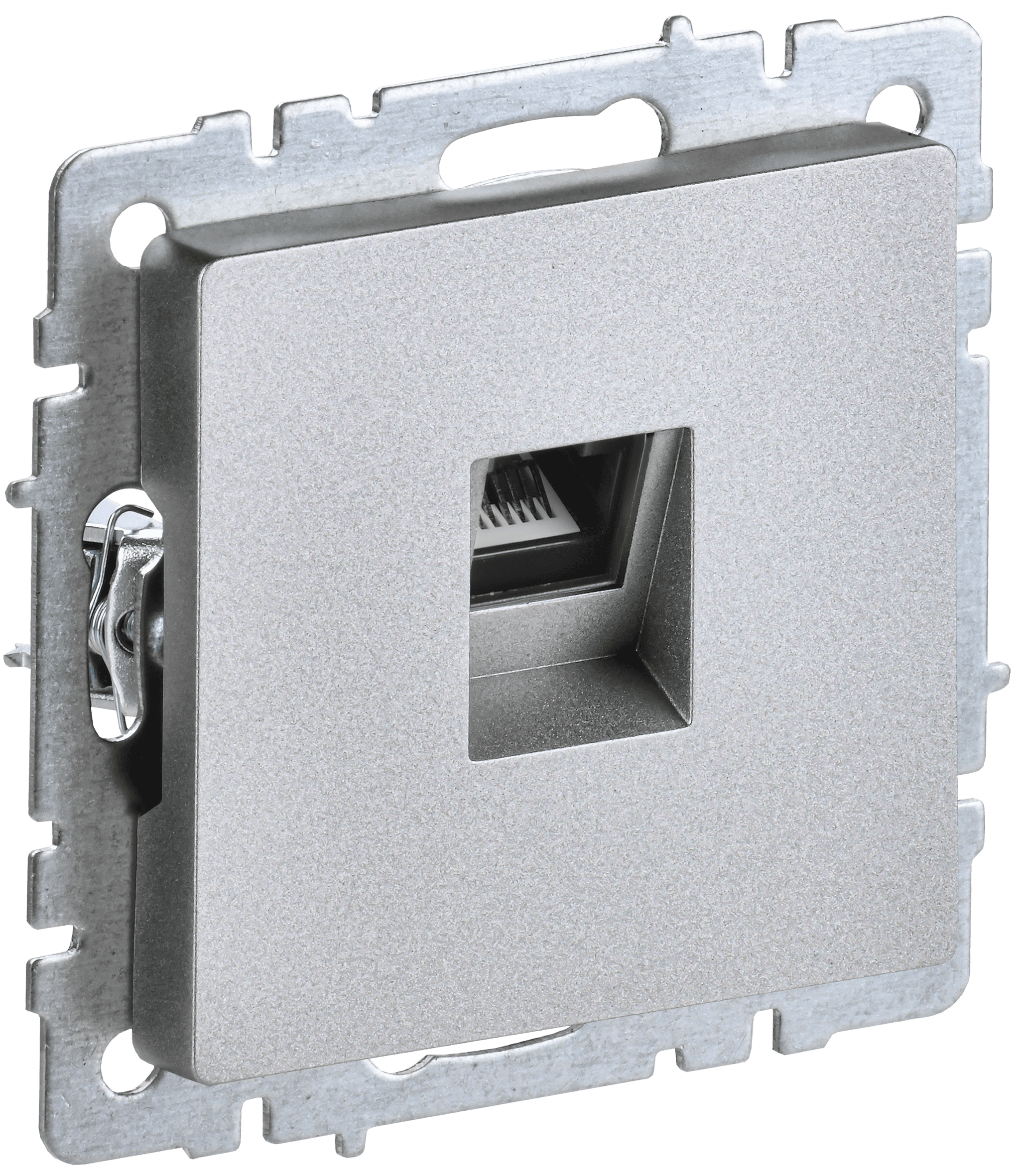 BRITE Розетка компьютерная RJ45 кат.5E РК10-БрА алюминий