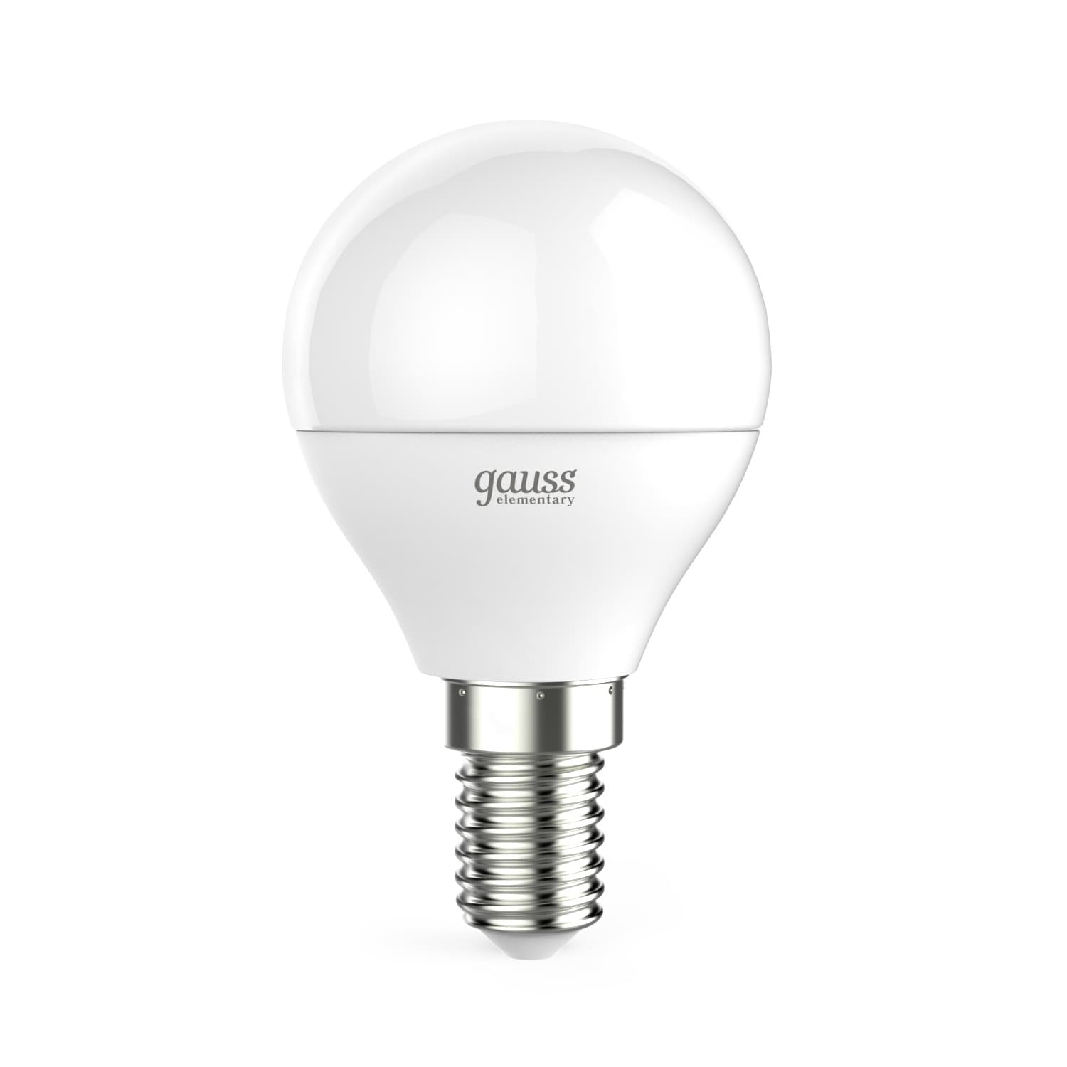 Лампа светодиодная LED 6 Вт 420 лм 3000К шар P45 теплый E14 AC 220В Elementary