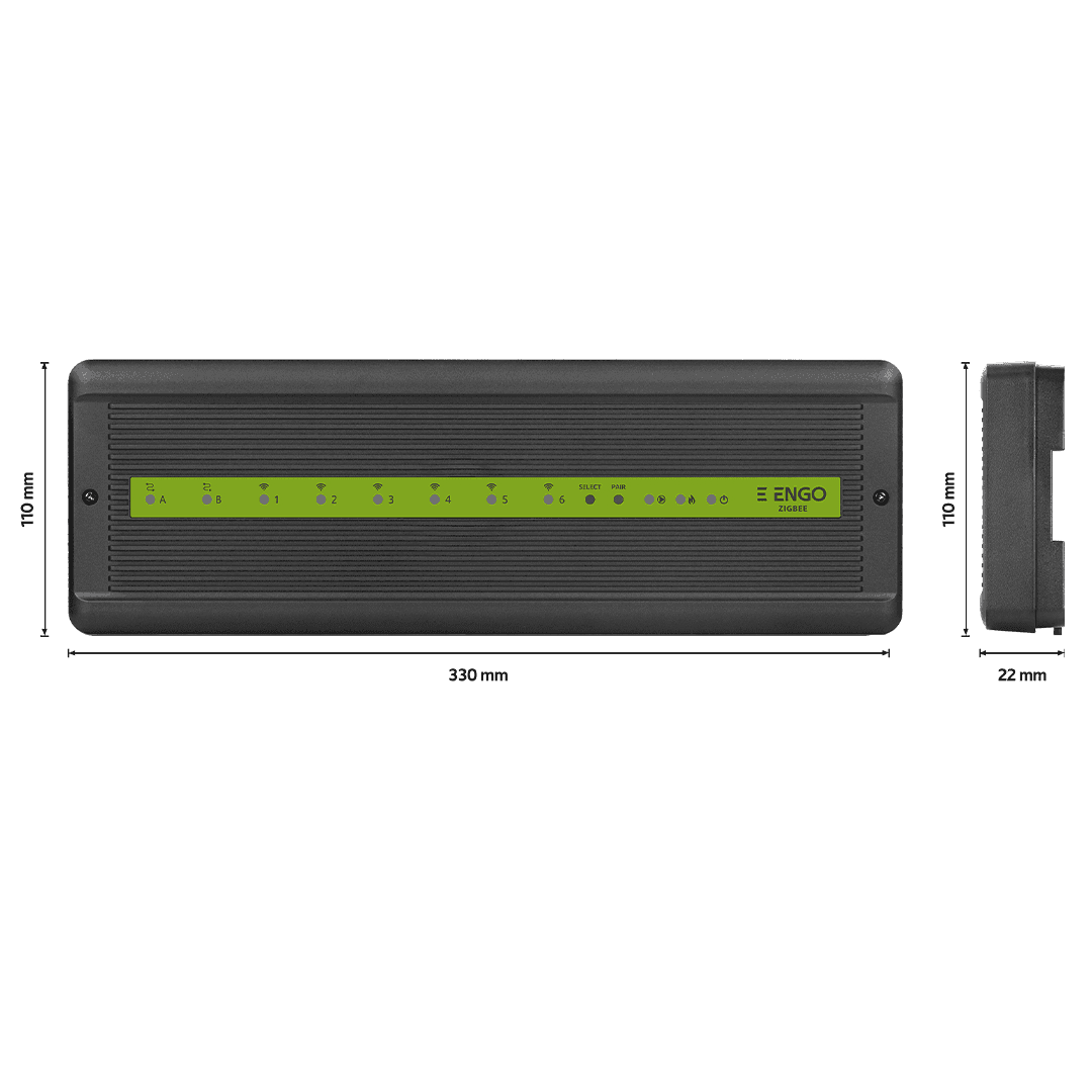 Центр коммутации с 6-тью беспроводными зонами ZigBee + 2-мя проводными зоны, 230 В