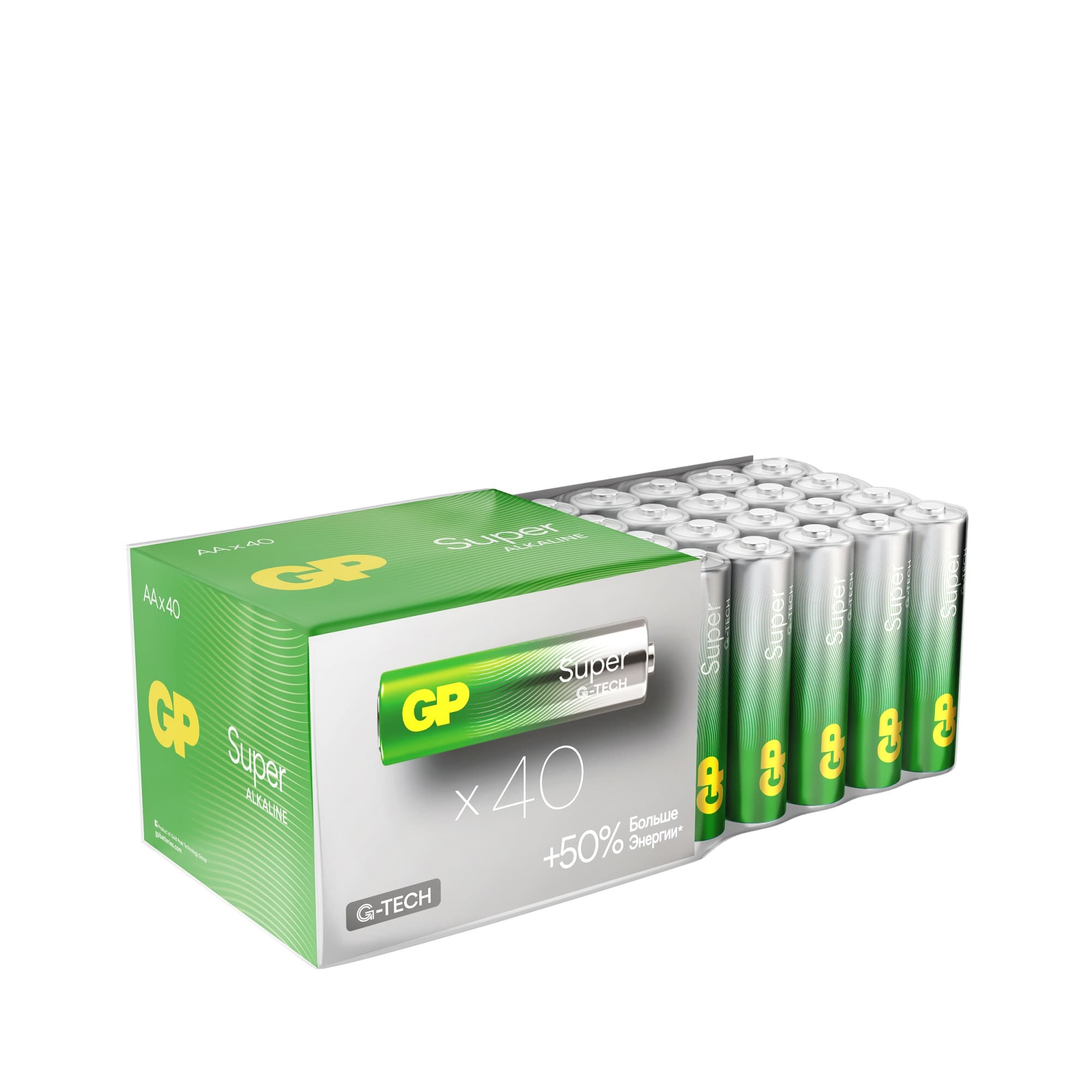 Батарейка алкалиновая GP Super Alkaline 15А АA    (40шт. в пленке)