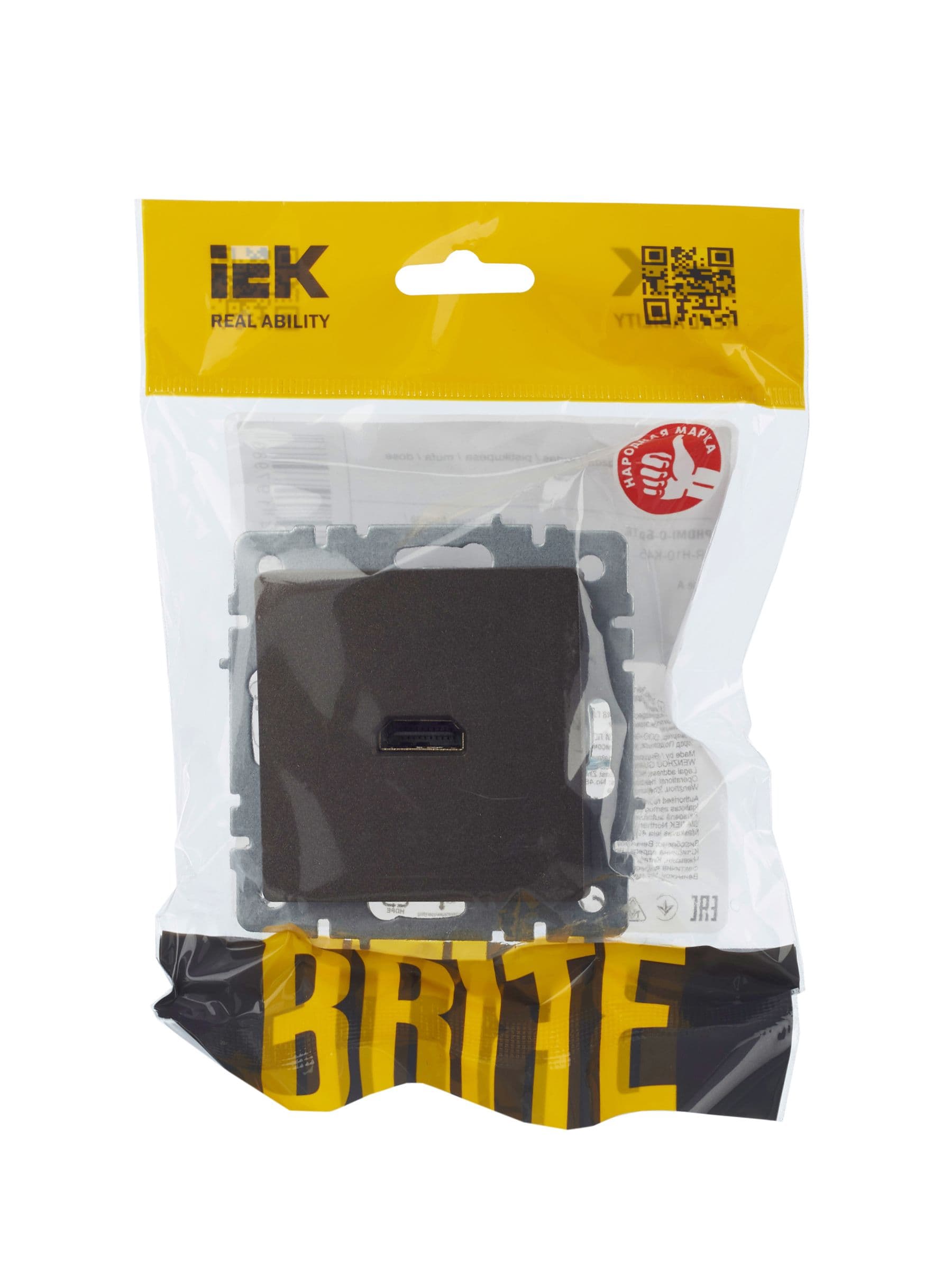 BRITE Розетка HDMI РHDMI-0-БрТБ темная бронза