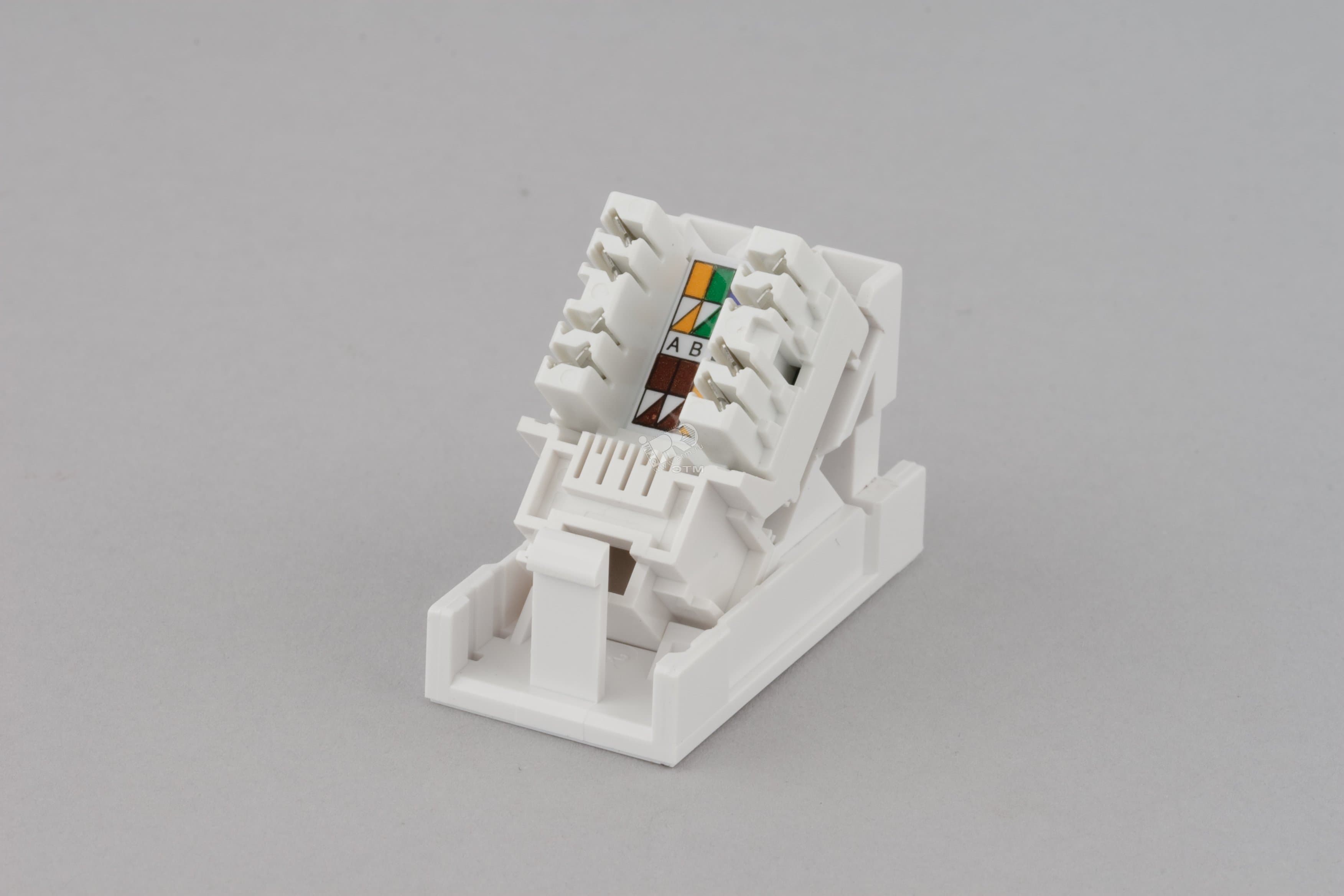Розетка (Вставка) 45х225 (аналог Mosaic) с наклонным модулем RJ-45 категории 5е