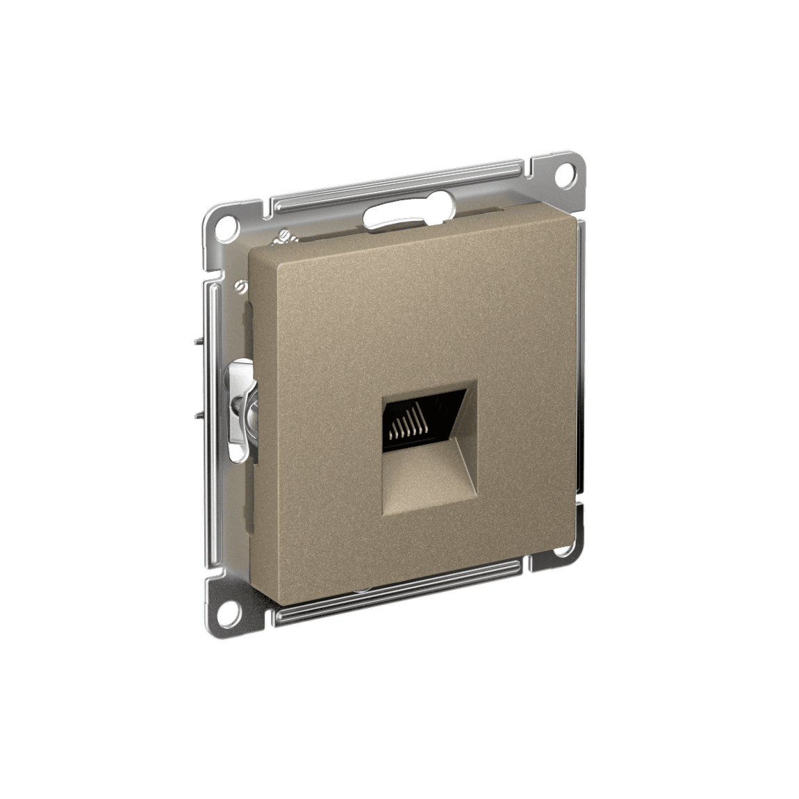 Розетка ATLASDESIGN компьютерная RJ45 механизм шампань