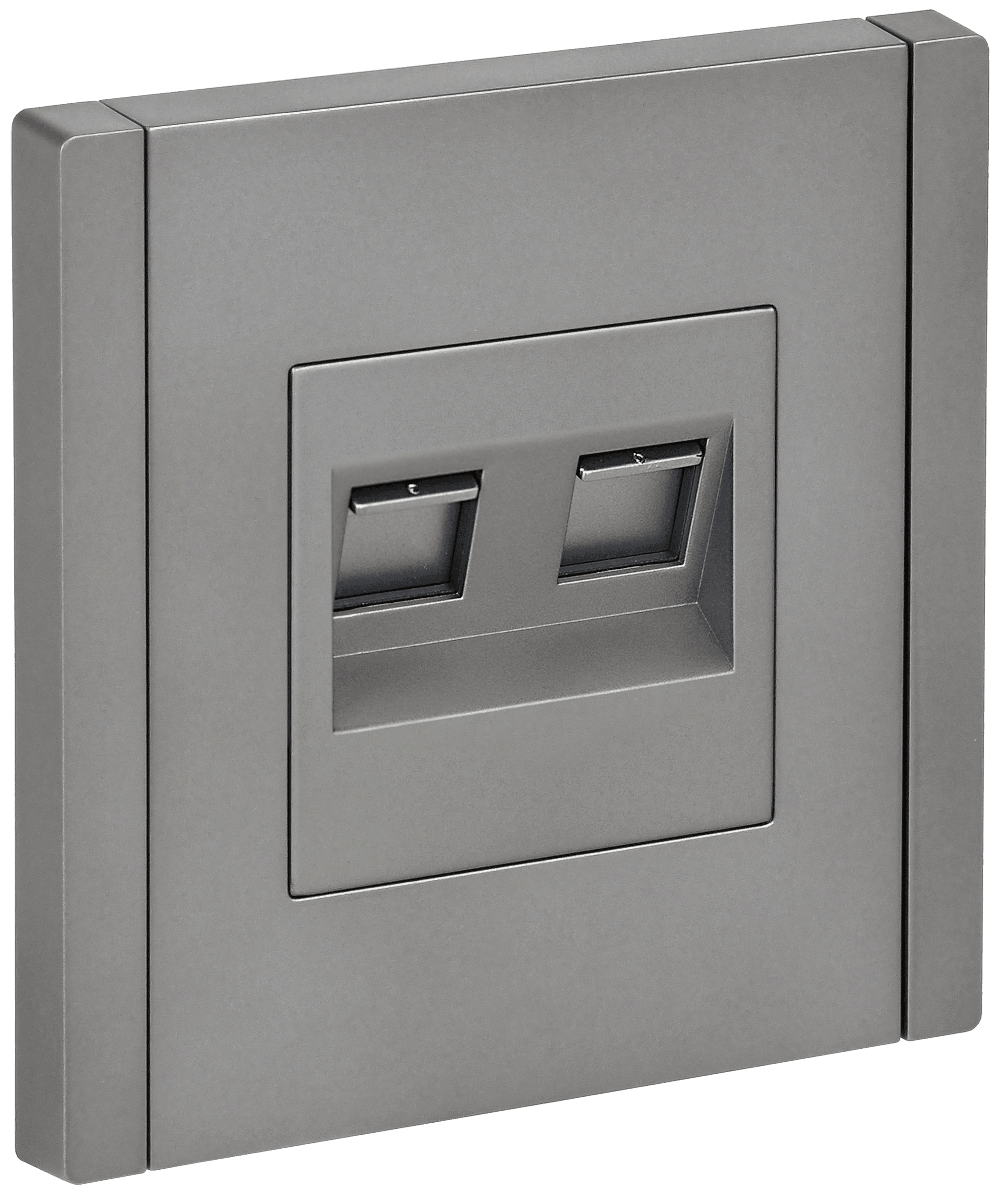 FORTE&PIANO Розетка двойная RJ11+RJ45 кат.5E FP535 сталь IEK