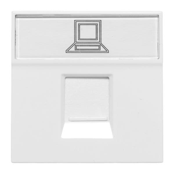 Розетка RJ45, категории 5e (ширина 2 модуля)