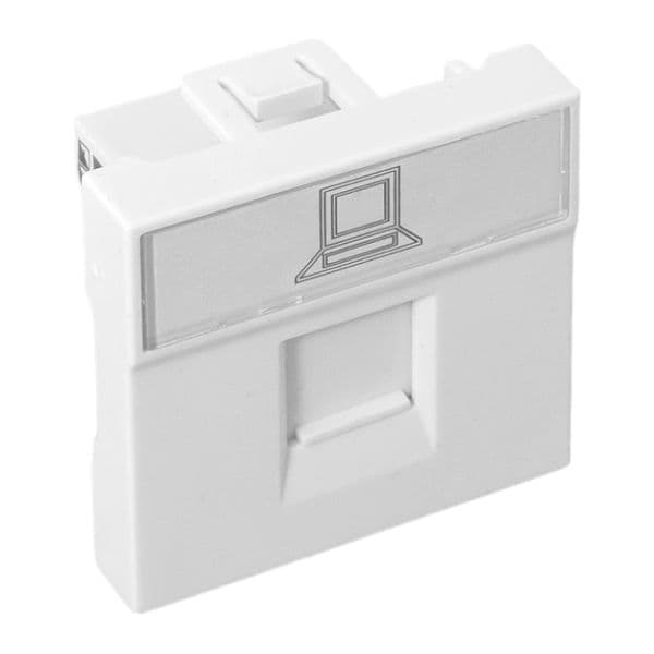Розетка RJ45, категории 5e (ширина 2 модуля)
