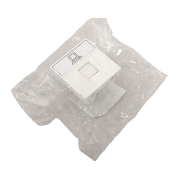 Розетка RJ45, категории 5e (ширина 2 модуля)