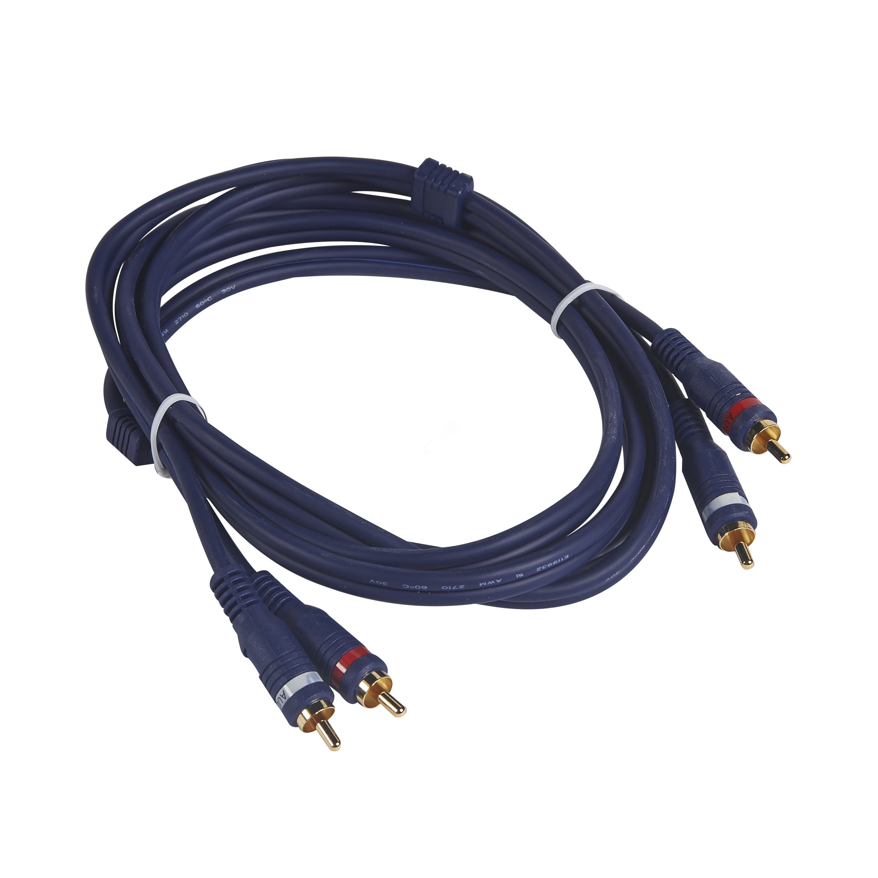 Аудио кабель RCA, 5м, синий