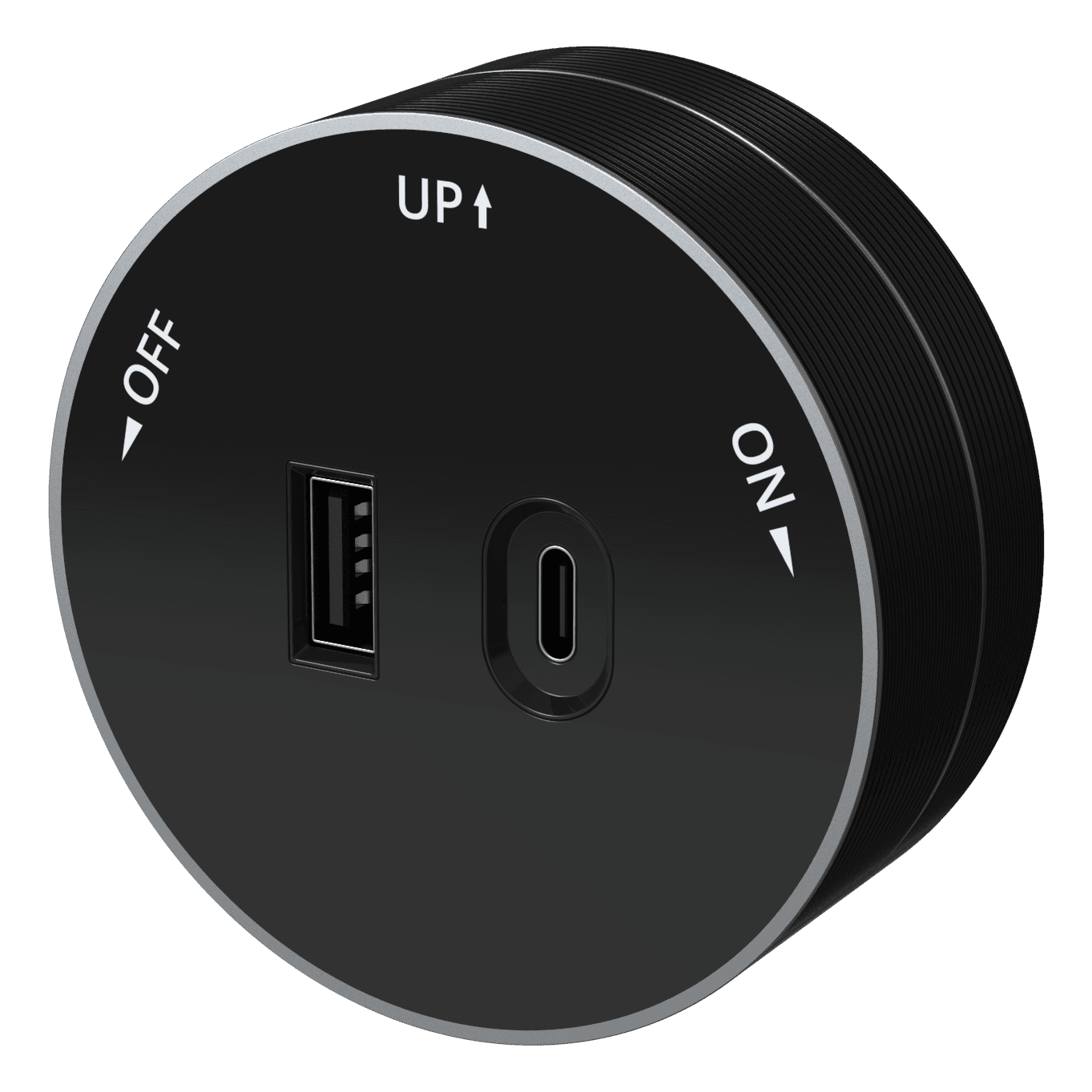 MultiTrack Розетка 2хUSB (тип А+С) 18Вт, 5В/3А Антрацит