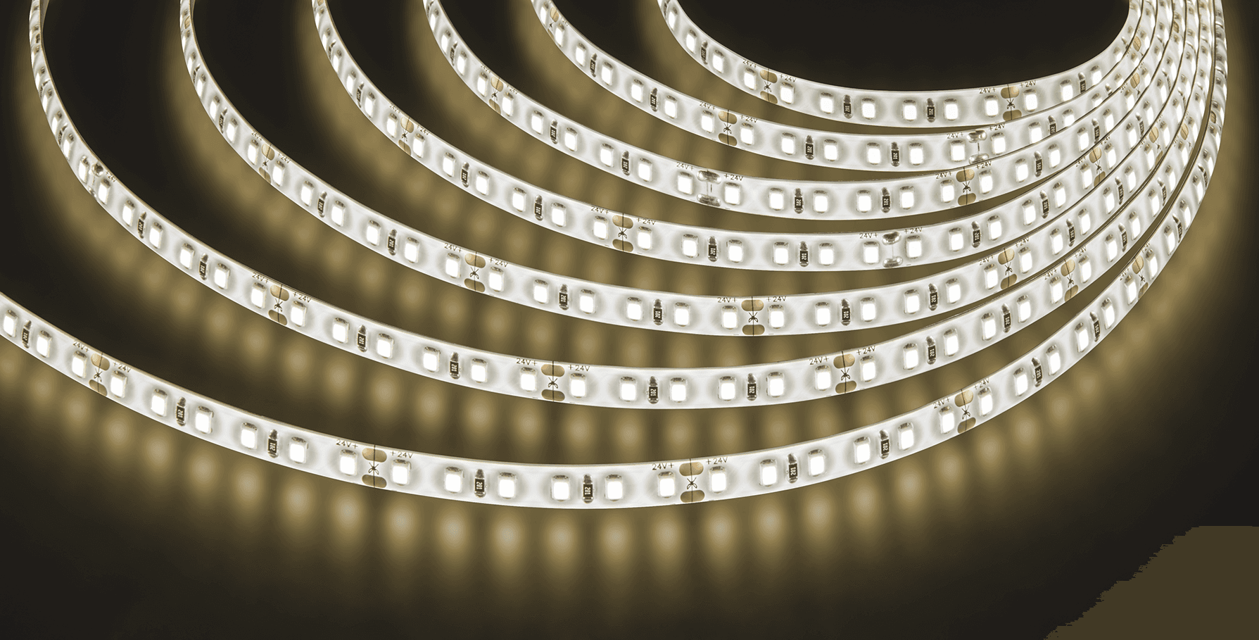 Лента светодиодная 9.6Вт/м 24В 3000К IP65 120LED/м NLS-2835 5м