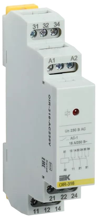 Реле промежуточное OIR 3 контакта (16А) 230 В AC