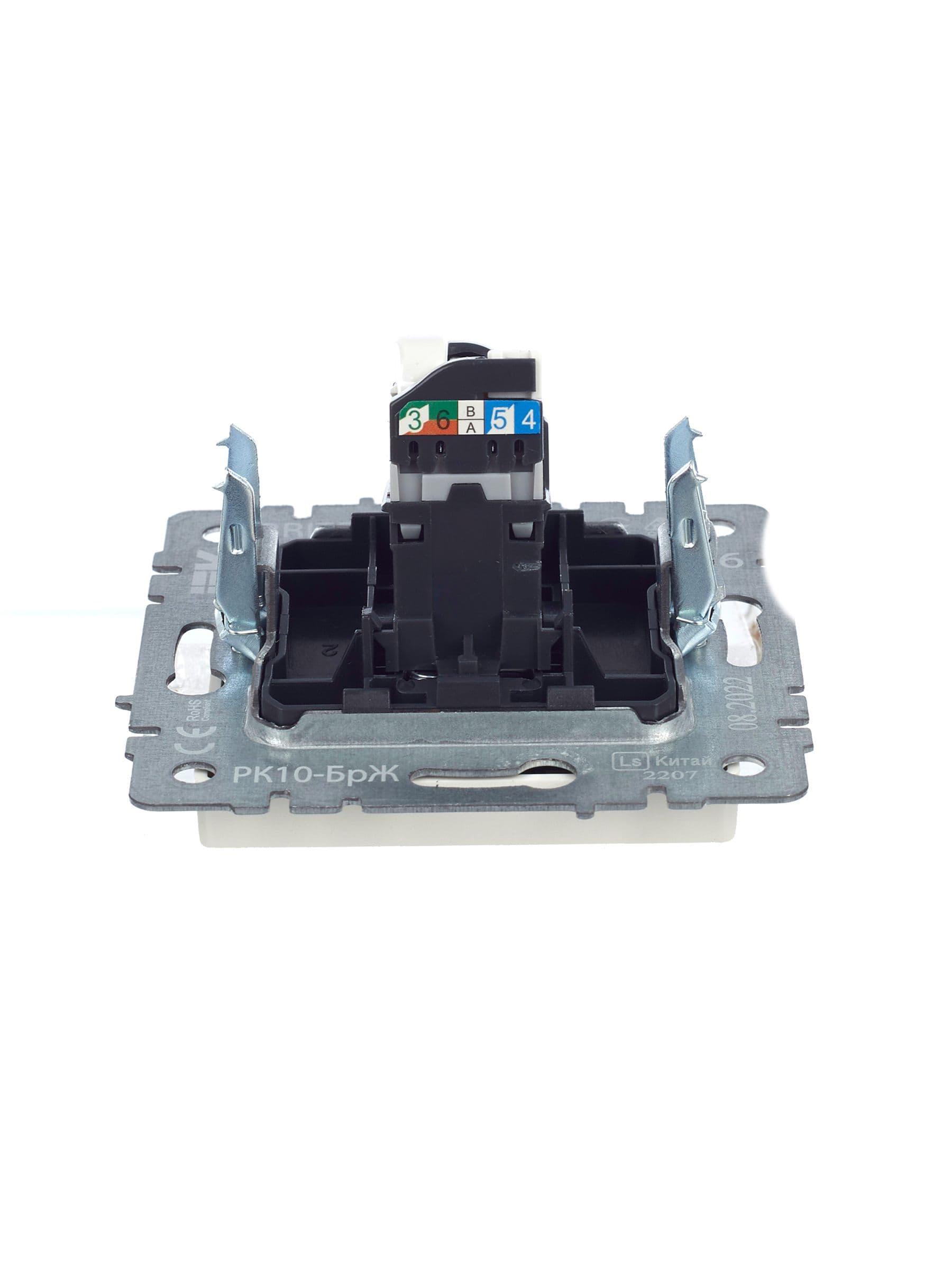 BRITE Розетка компьютерная RJ45 кат.5E РК10-БрЖ жемчуг