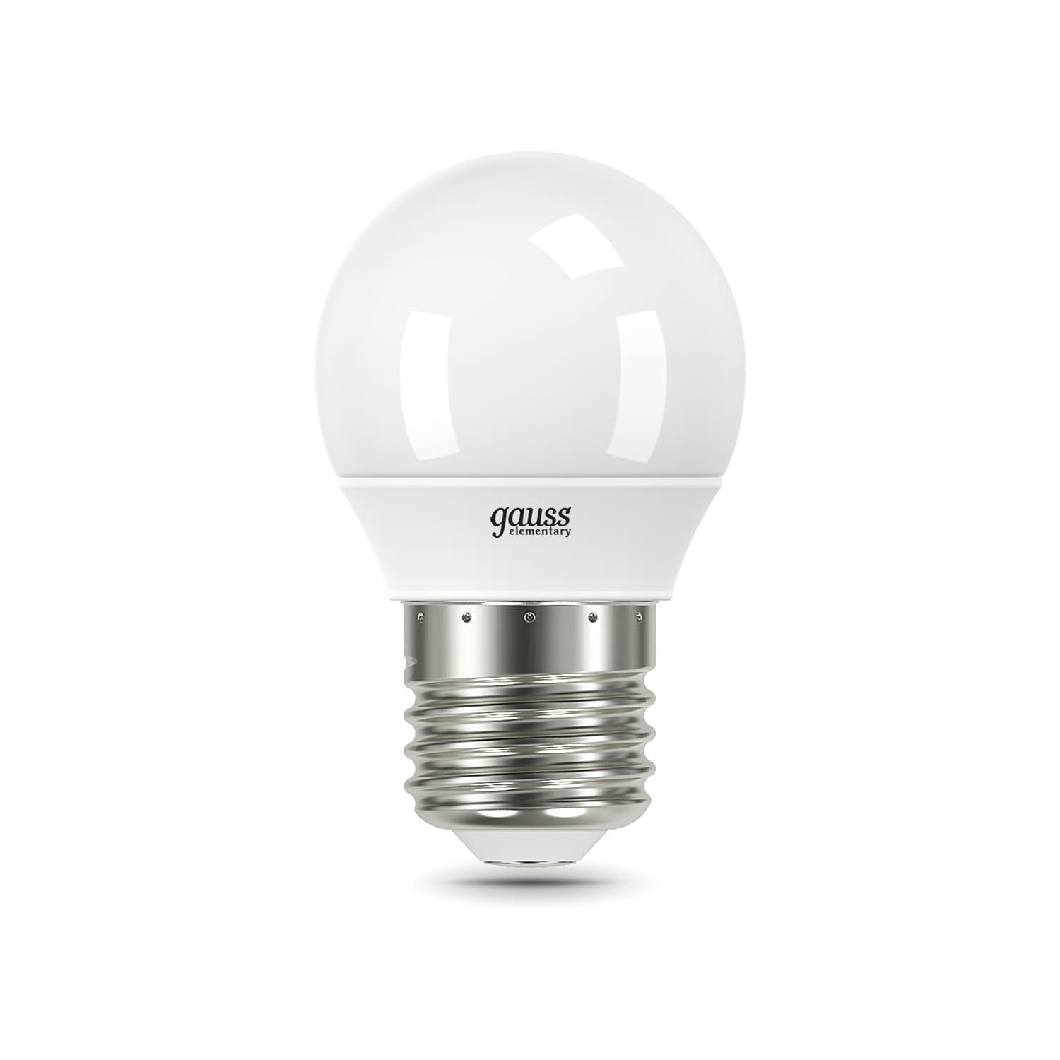 Лампа светодиодная LED 6 Вт 420 лм 3000К шар P45 теплый E27 AC 220В (промоупаковка 3 лампы) Elementary Gauss