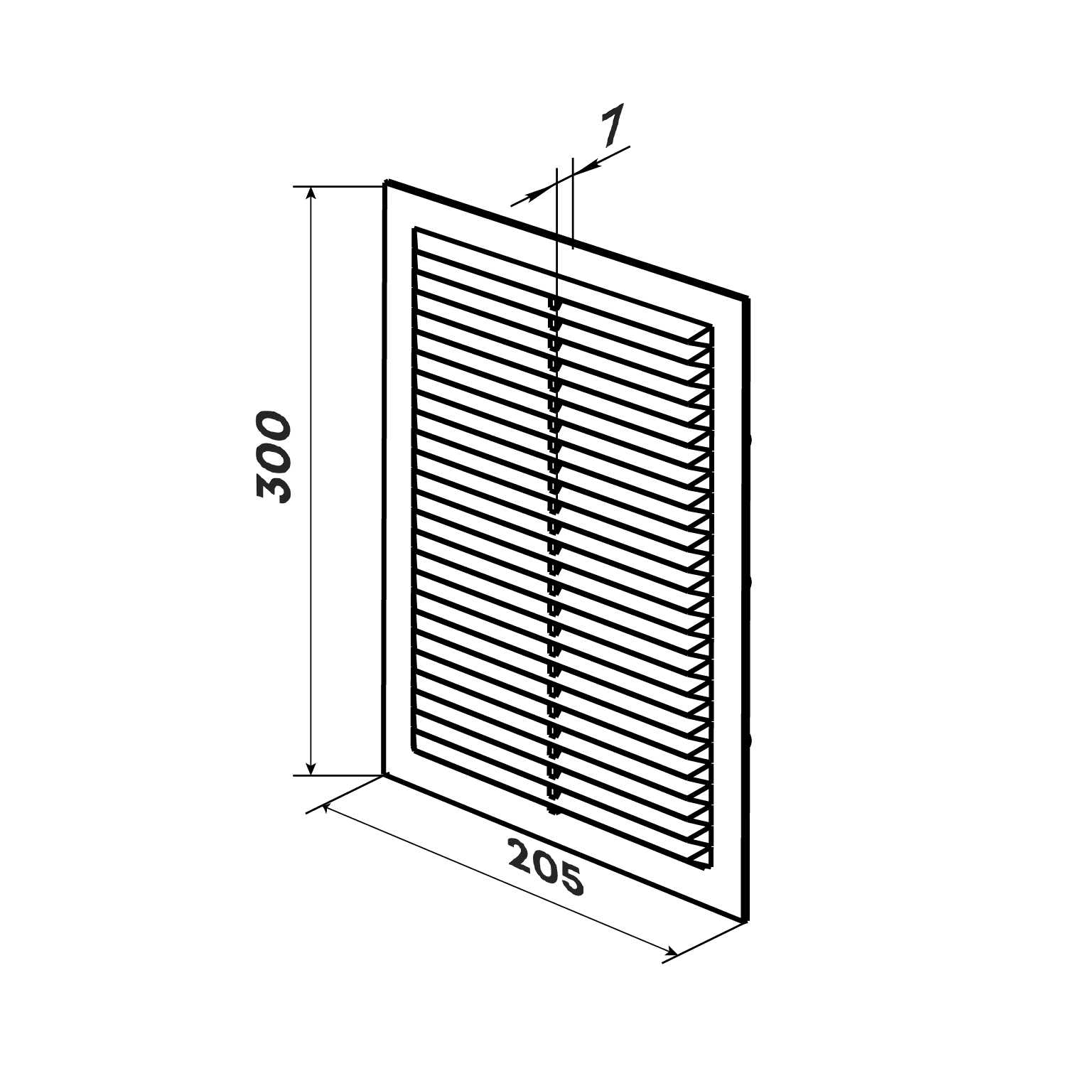 Решетка вентиляционная  3020
