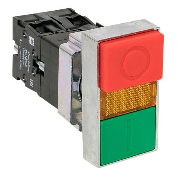 Кнопка LAY5-BW8465 I-O прямоугольная 230В NO+NC PROxima