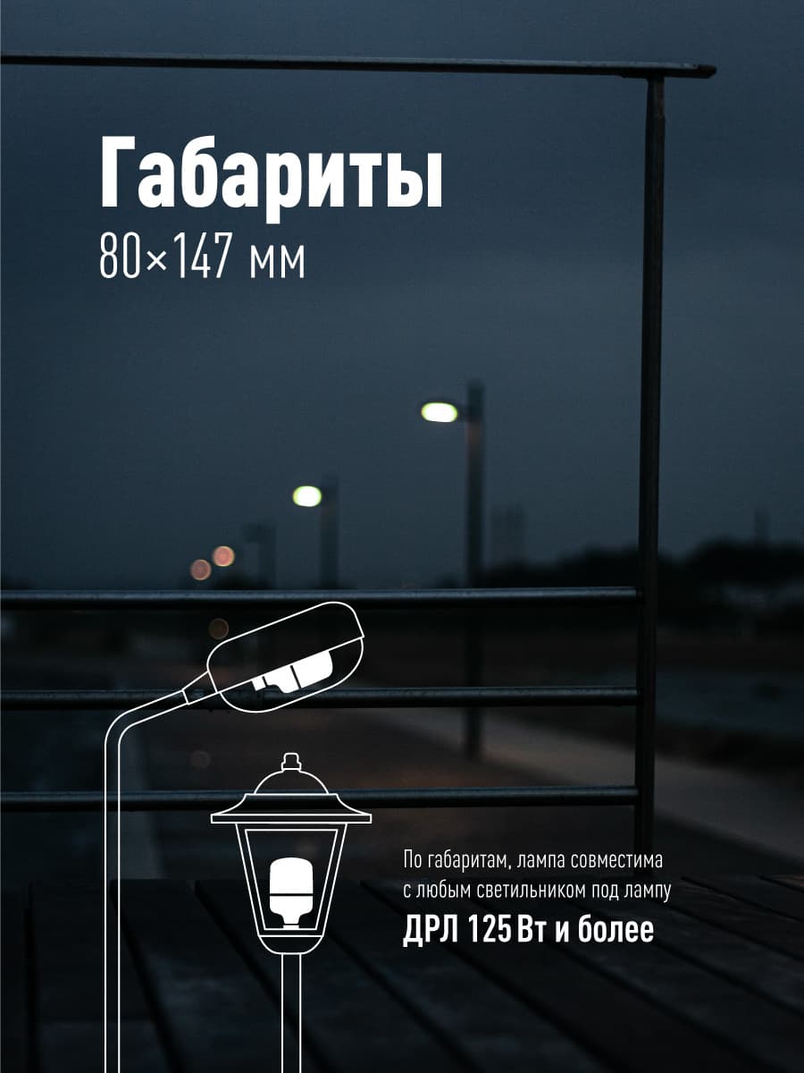 Лампа светодиодная LED 30Вт 220В Е27 D80х135 6500К дневной 2850 лм