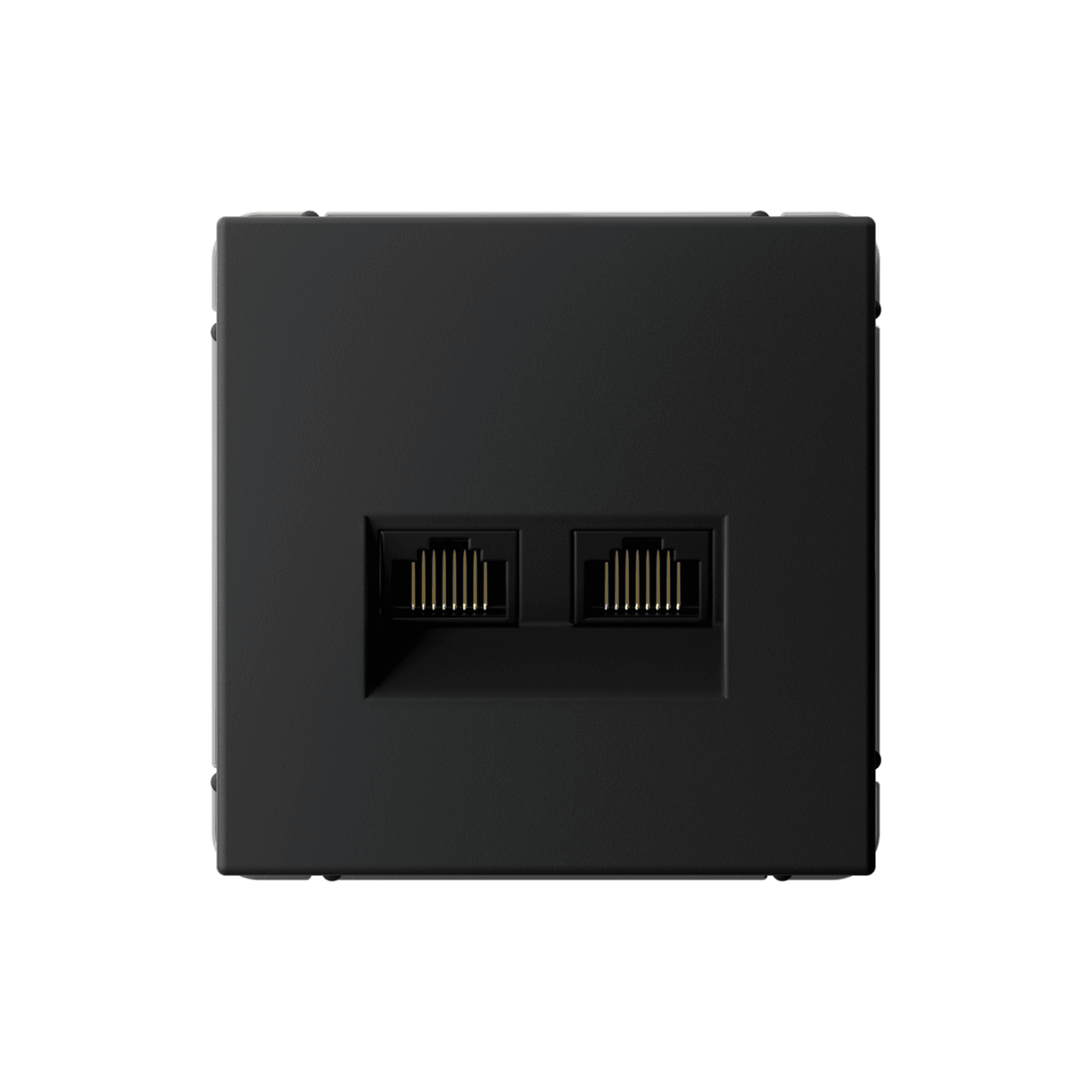 ARTGALLERY РОЗЕТКА двойная компьютерная RJ45+RJ45, кат. 5е, механизм, КАРБОН