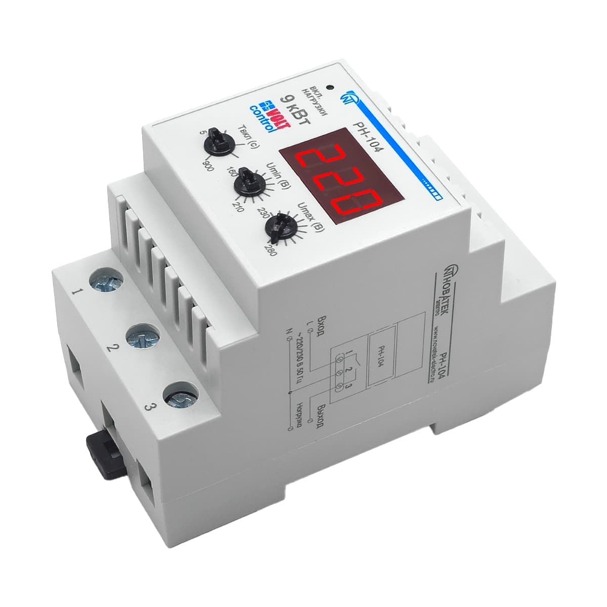 Реле напряжения РН-104 40А DIN