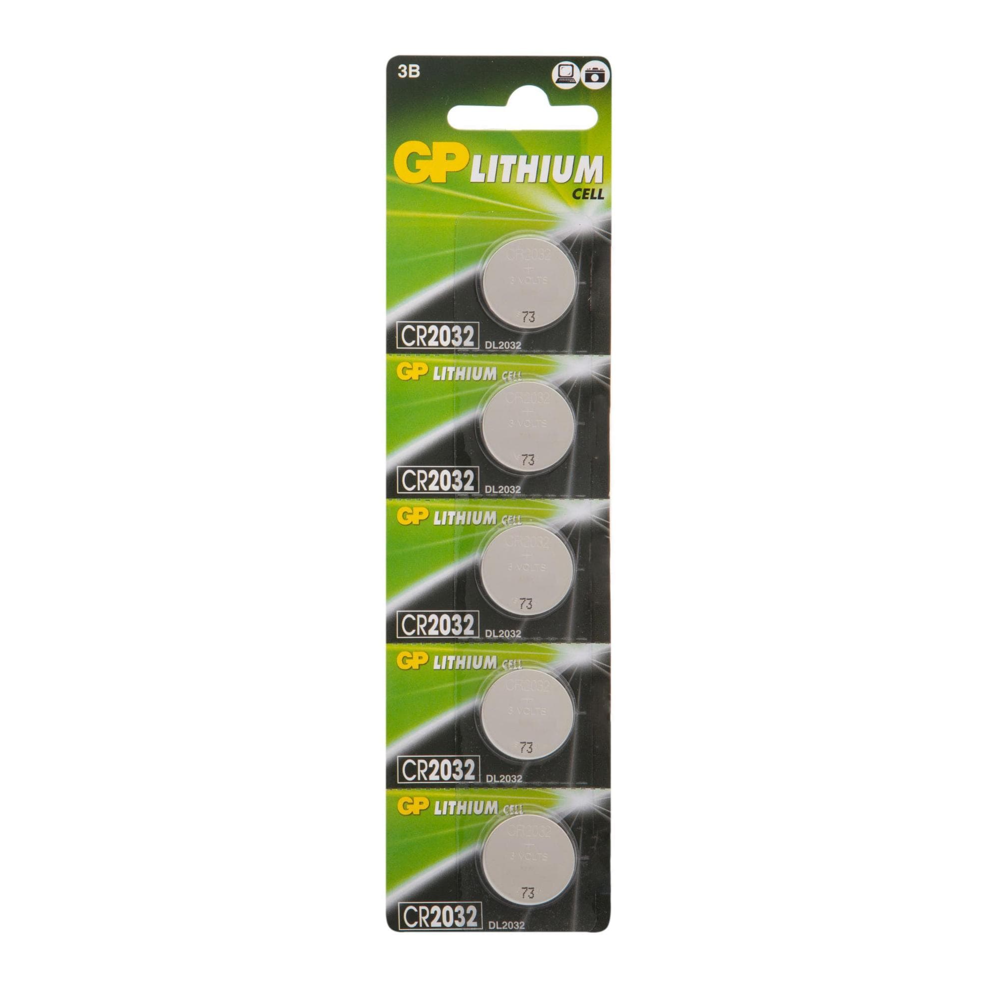 Батарейка дисковая литиевая GP Lithium CR2032