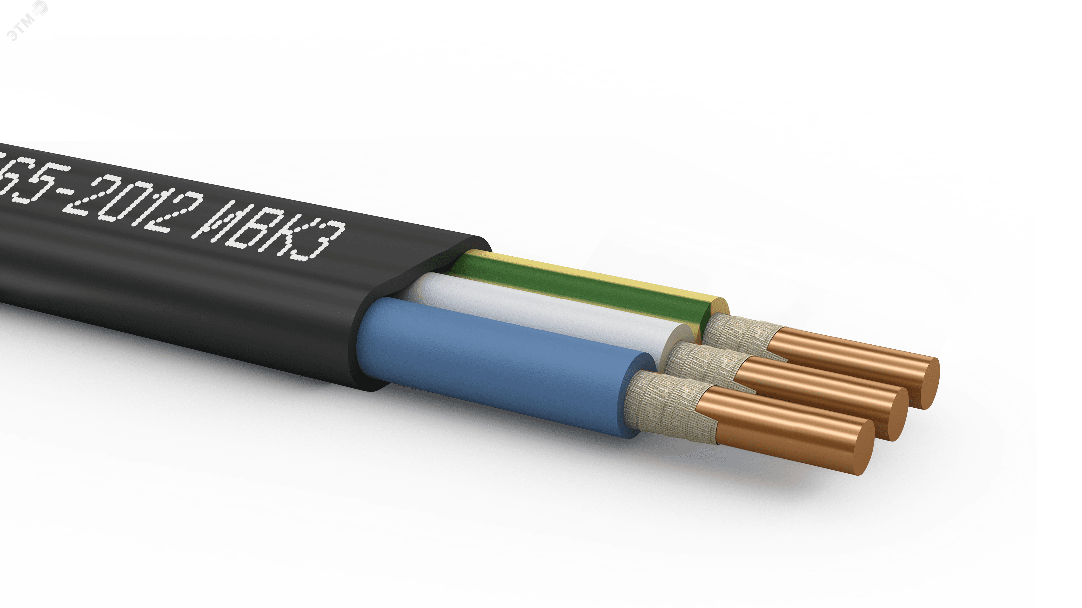 Кабель силовой ВВГ-Пнг(А)-FRLSLTx 3х1.5 ок (N.PE)-0.66 ТРТС  100м