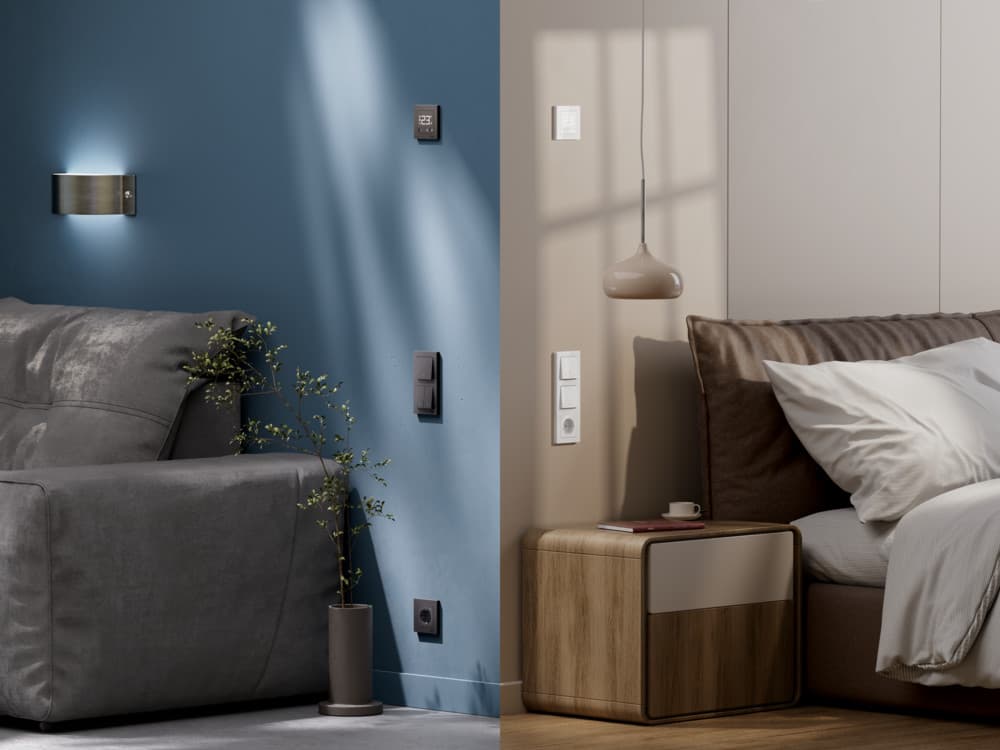 ATLASDESIGN SMART 2-кл. ВЫКЛЮЧАТЕЛЬ с подсв., Zigbee, сх.5, L+N, 10А, мех., КАРБОН