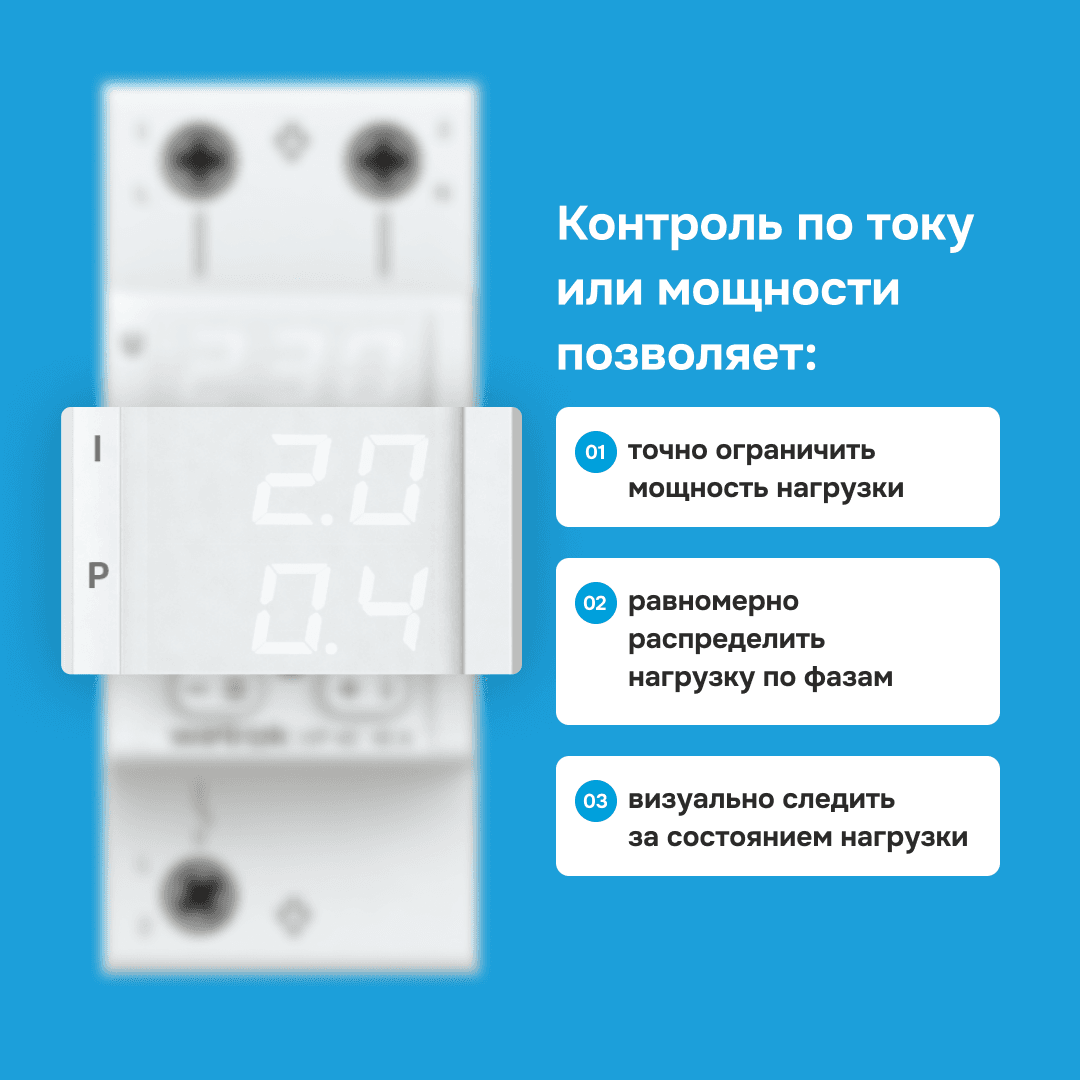 Многофункциональное реле, 32А, белая индикация