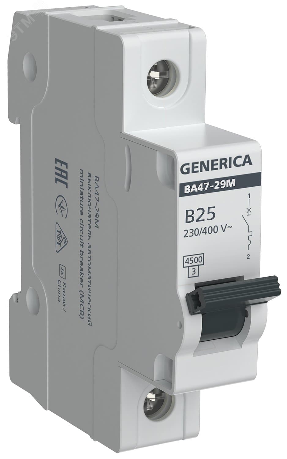 Выключатель автоматический ВА47-29М 1P 25А 4,5кА B GENERICA
