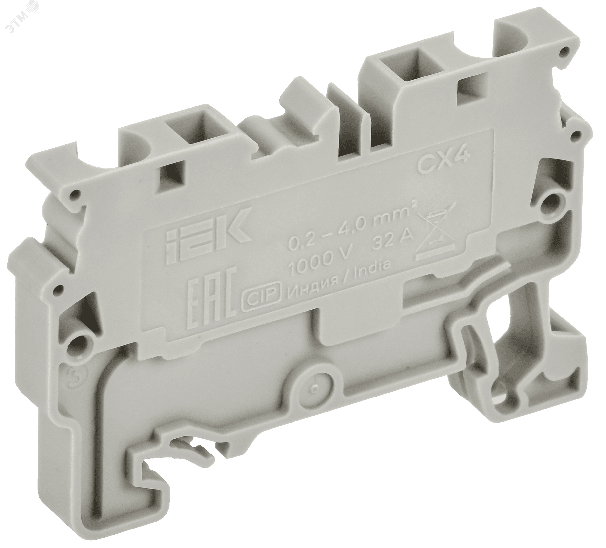 ARMAFIX Клемма пружинная CX4 4мм2 проходная серая IEK