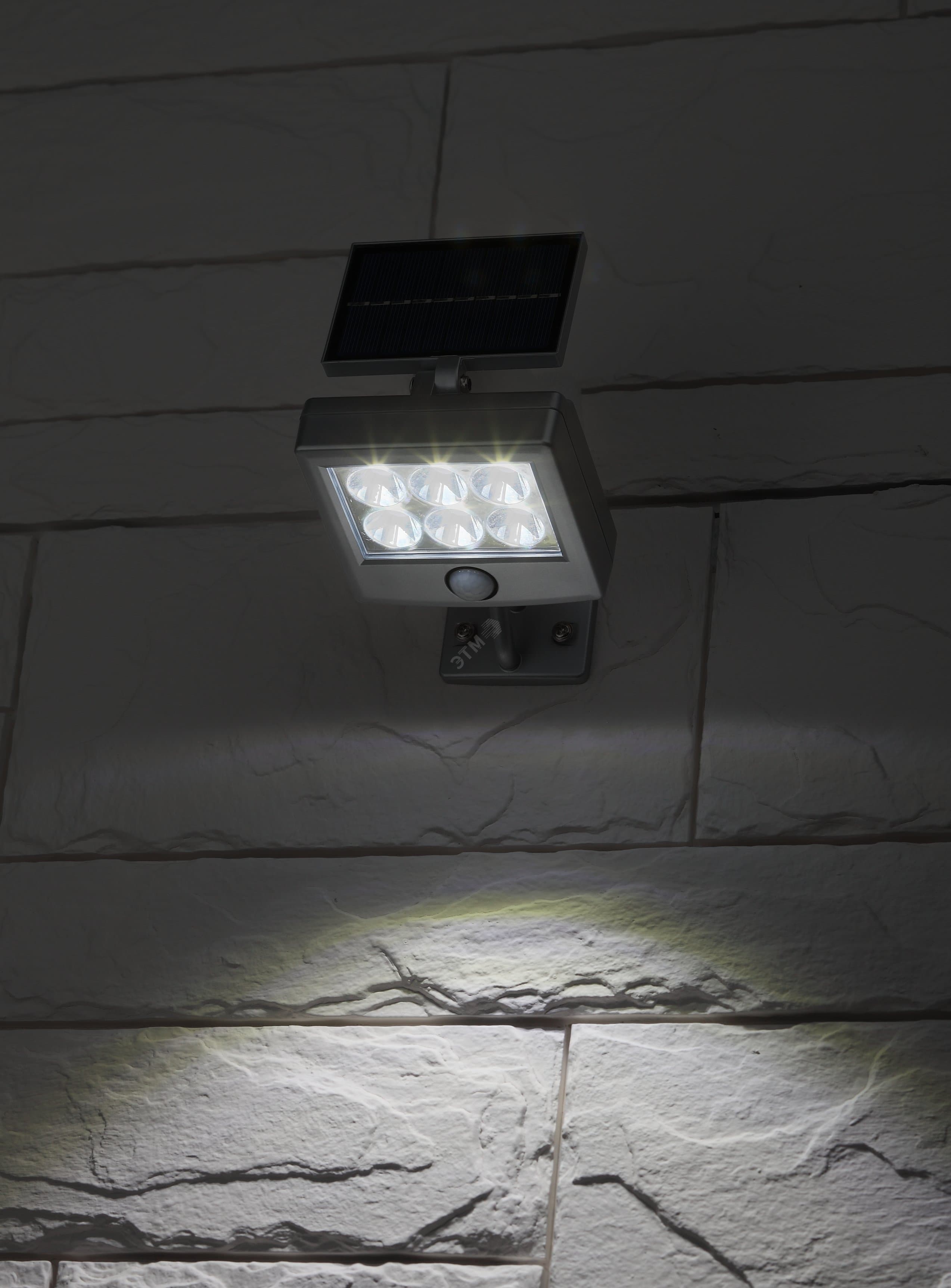 Прожектор с датчиком движения, на солнечной батарее, 6LED, 150 lm ERAFS048-08