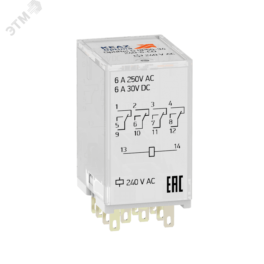 Реле промежуточное OptiRel G RP55-34-24D-6-CO
