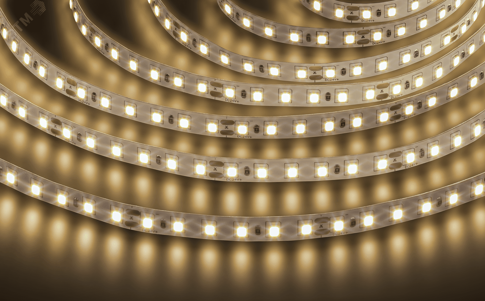Лента светодиодная 9.6Вт/м 24В 3000К IP20 120LED/м NLS-2835 5м