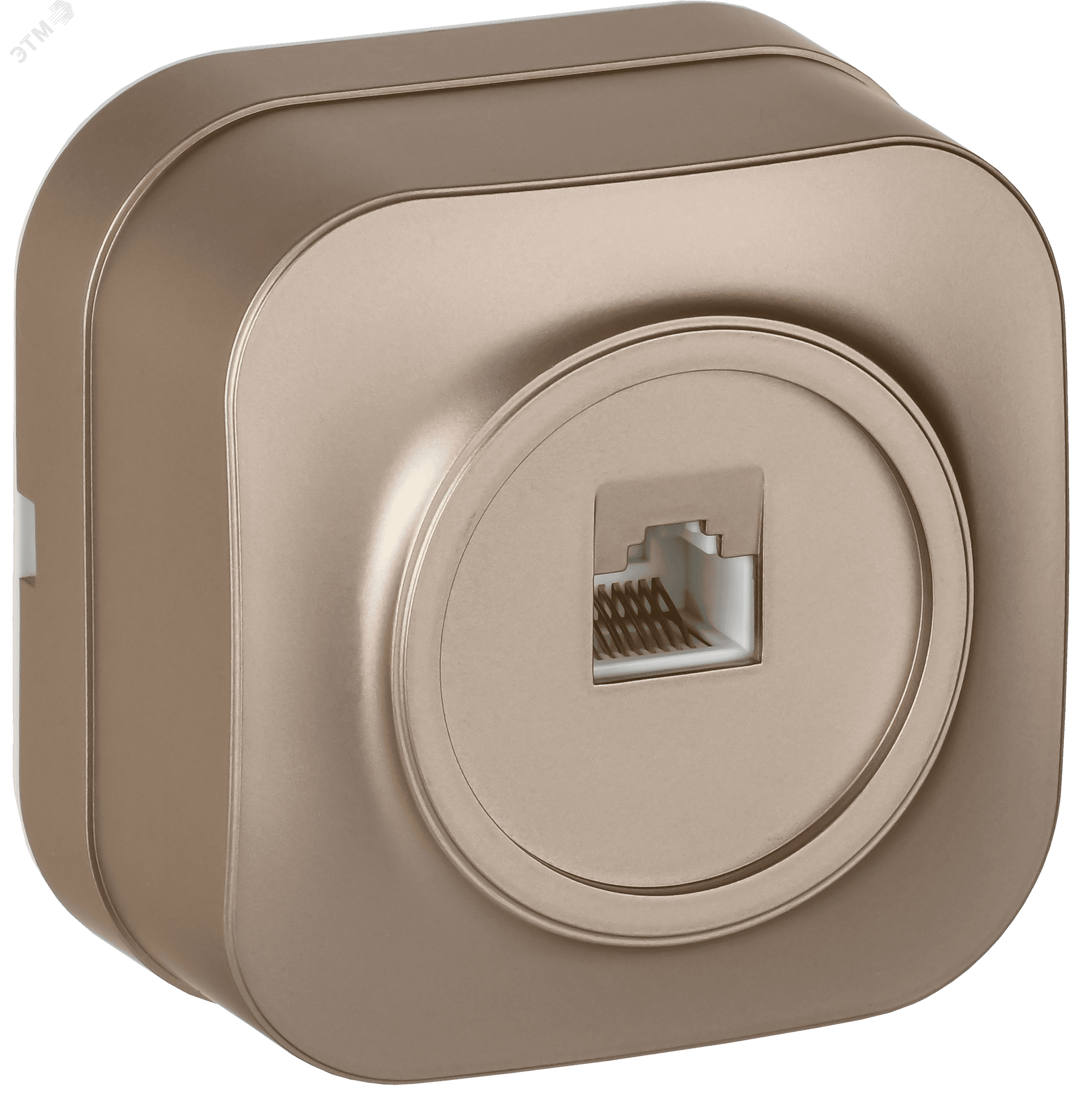 GLORY Розетка для открытой установки компьютерная RJ45 кат.5E РК10-ХШм шампань матовый IEK