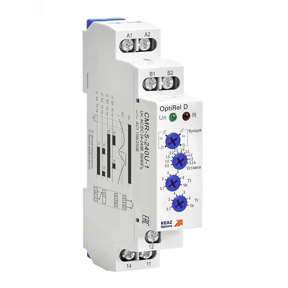 Реле контроля тока OptiRel D CMR-16-240U-1 1,6-16А10А 1СО 24-240АС/DC