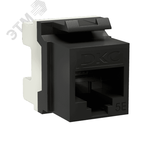 Модуль Keystone RJ45 CAT5E неэкр180 градусов черный