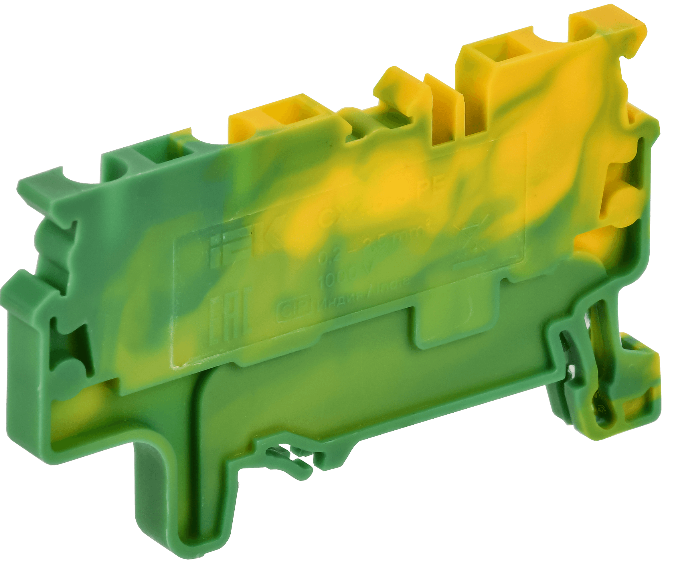 ARMAFIX Клемма пружинная CX2.5-3 PE 2,5мм2 трехконтактная заземляющая IEK