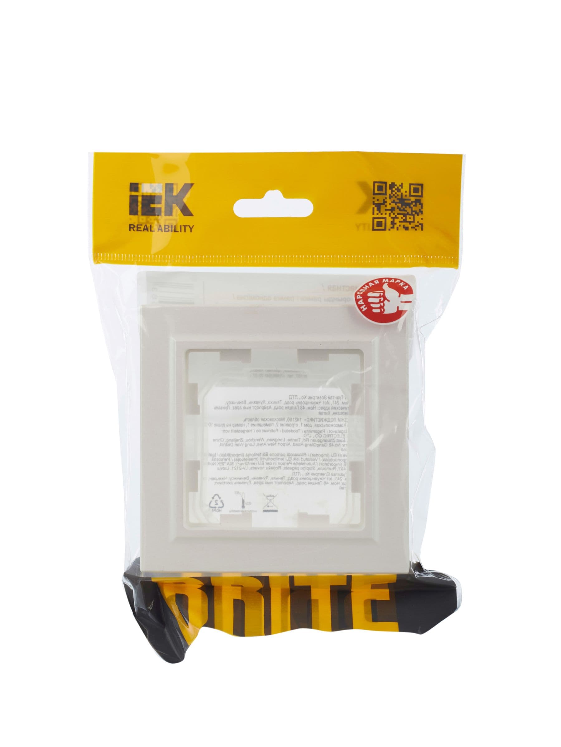BRITE Рамка 1-местная IP44 РУ-1-БрЖ-44 жемчуг