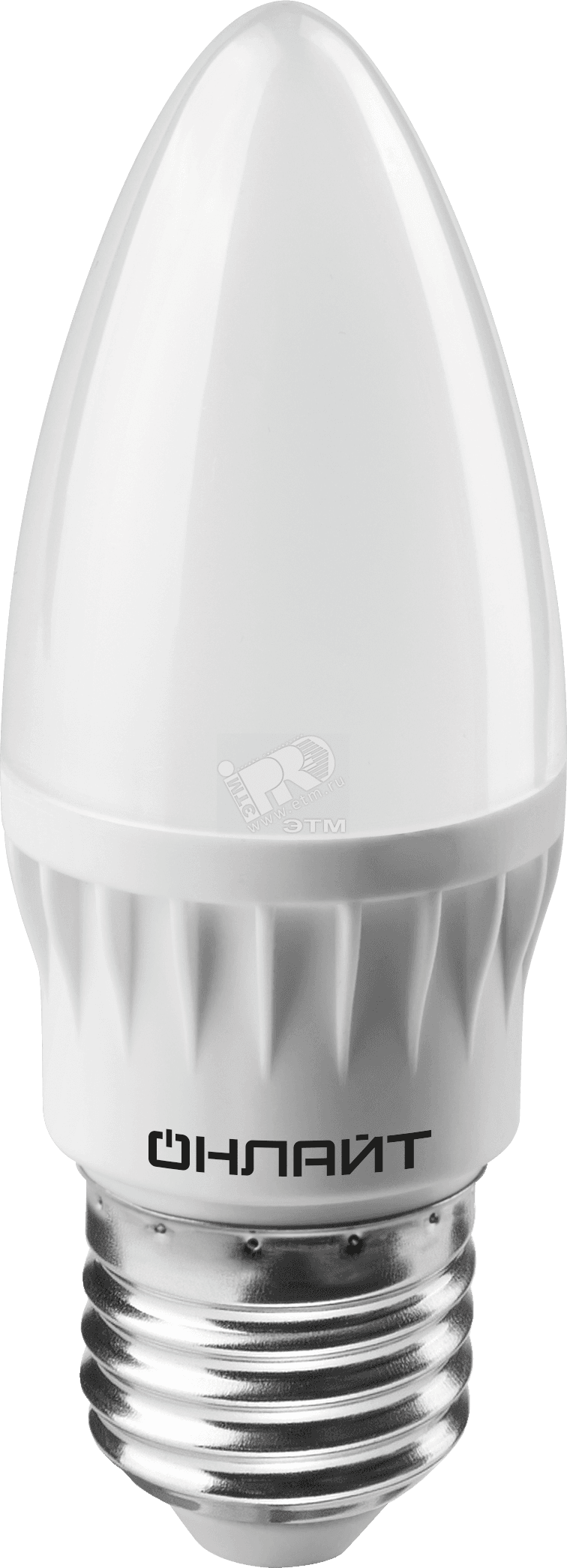 Лампа светодиодная LED 6вт E27 теплый матовая свеча