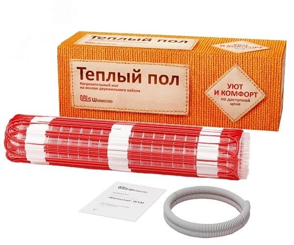Мат нагревательный для электрического теплого пола Warmstad WSM 2 кв.м 300 Вт