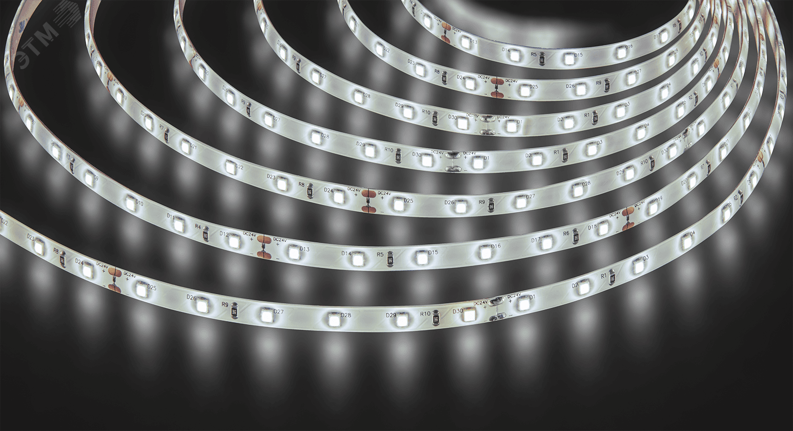Лента светодиодная 4.8Вт/м 24В 4000К IP65 60LED/м NLS-2835 5м
