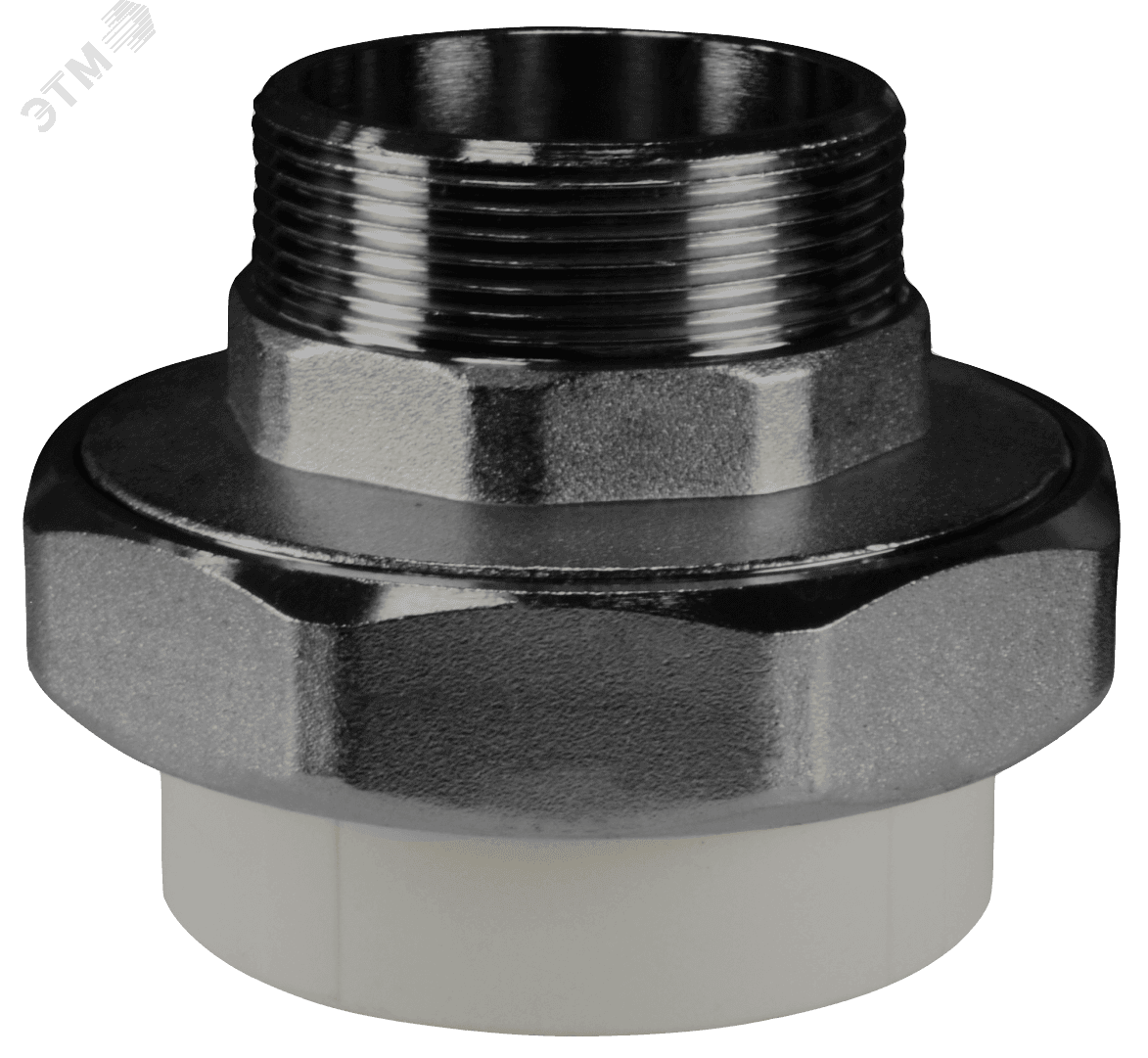 Муфта разъемная 25x3/4' НР комбинированная, полипропиленовая PPR американка, серая