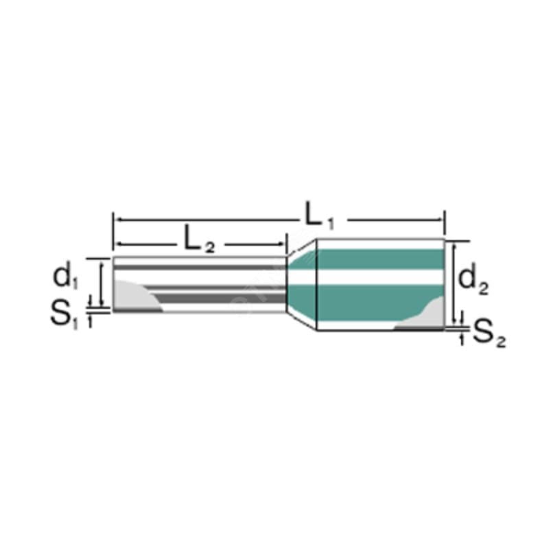 Наконечник с пластиковой изолированной втулкой H1,0/14D R SV