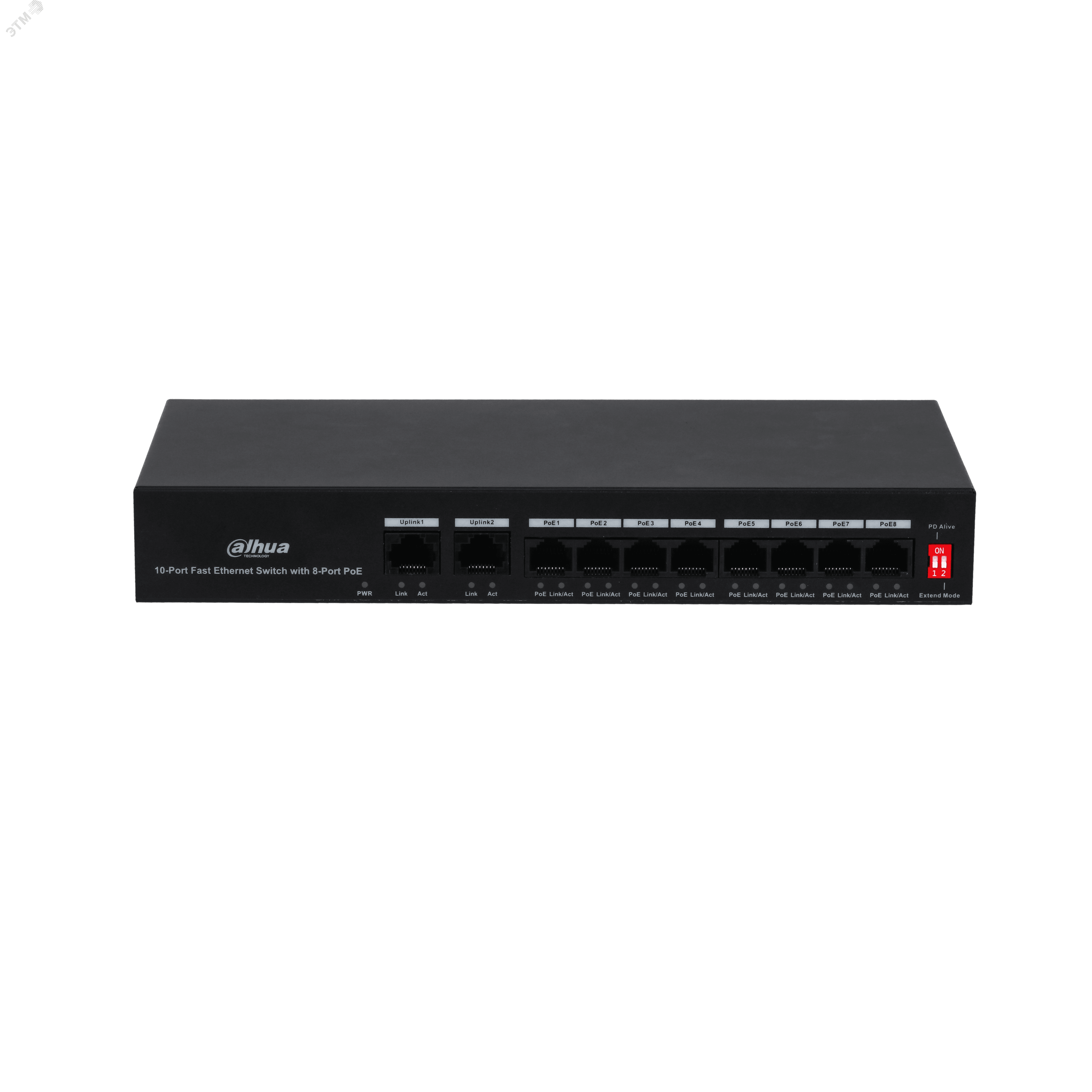 Коммутатор неуправляемый 10 портов RJ45  100 1000 Мб/с PoE 65Вт