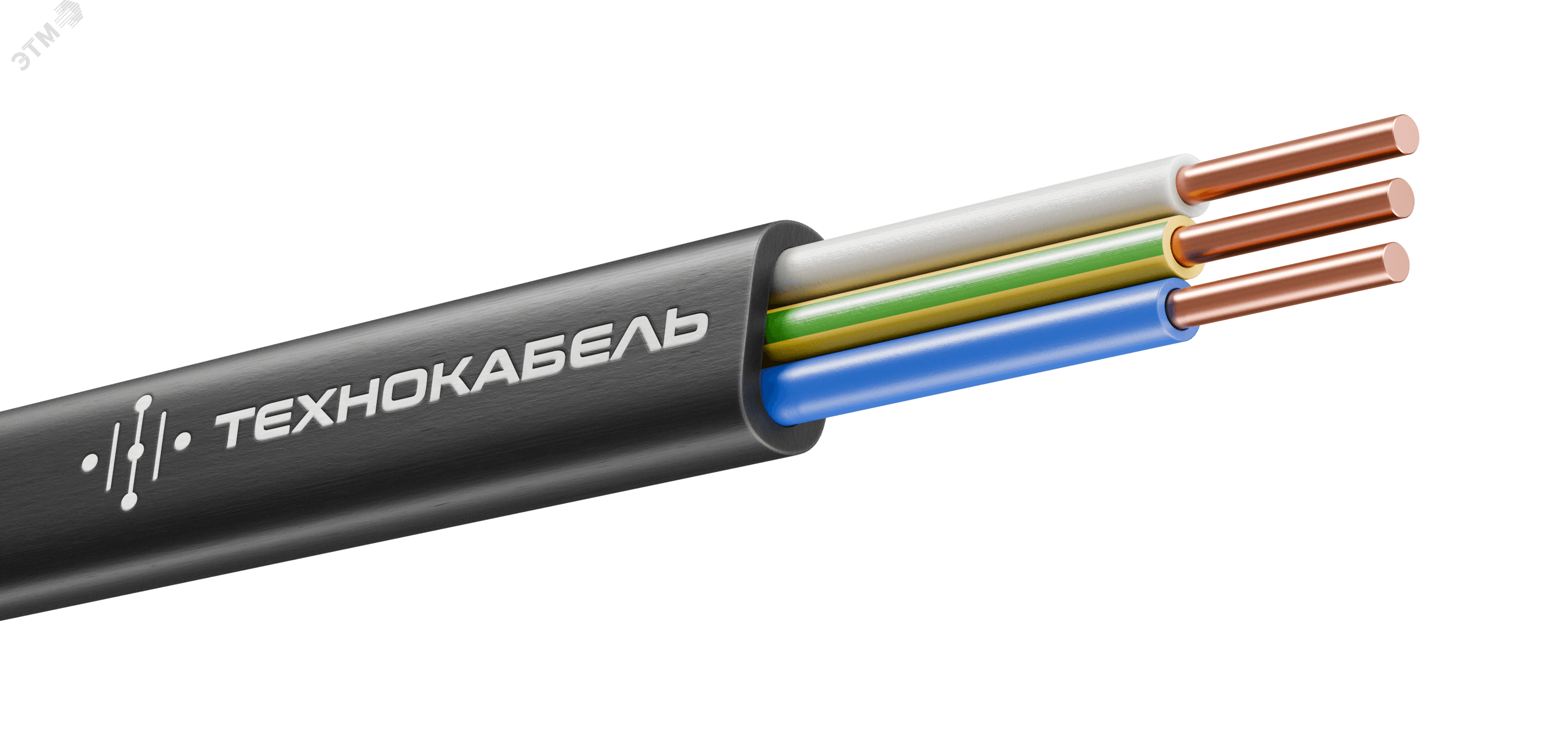 Кабель силовой ВВГ-Пнг(А)-LS 3х6ок(N,PE)-0,66 (100м)ТРТС
