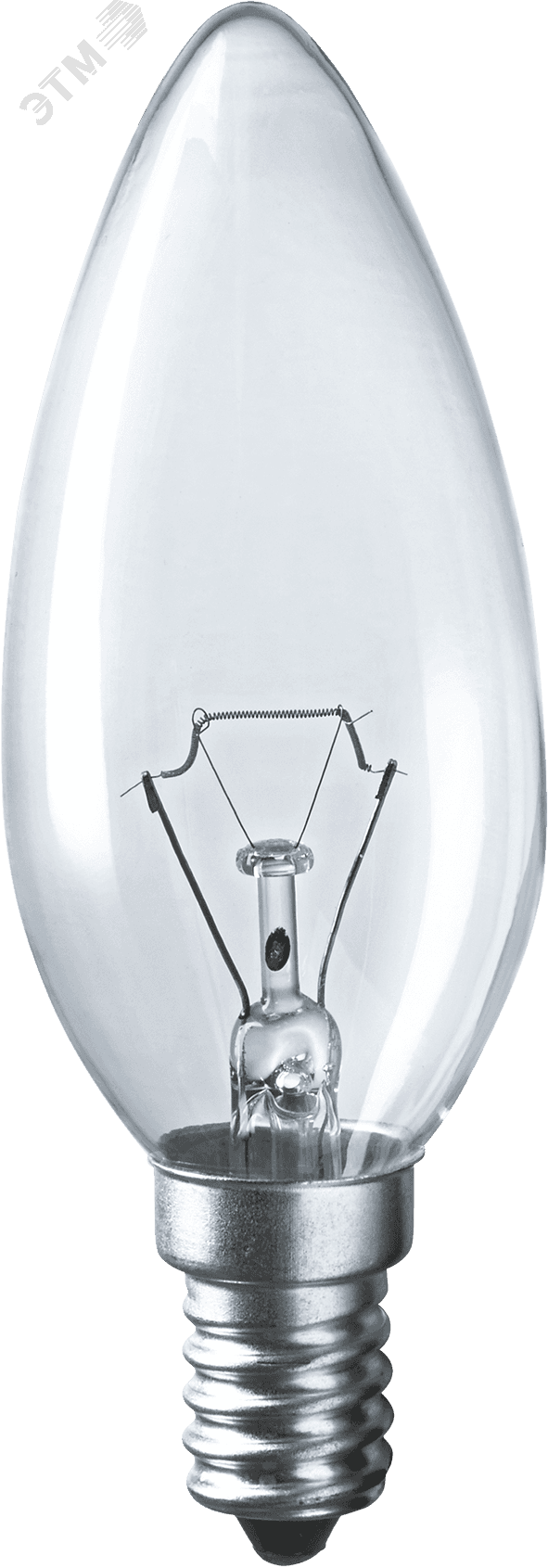 Лампа накаливания декоративная ДС 40вт B35 230в Е14 (свеча)