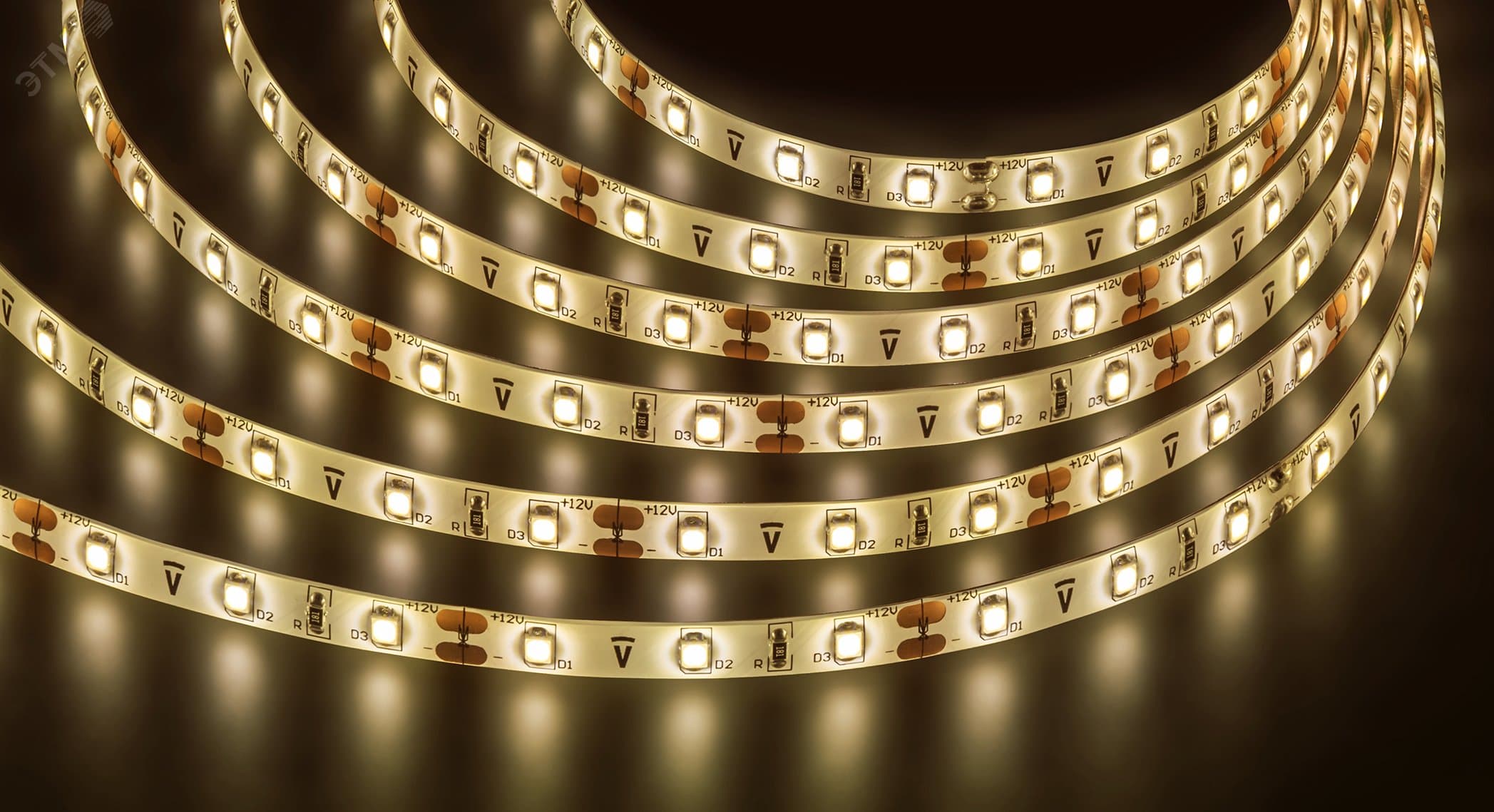 Лента светодиодная 4.8Вт/м 12В 3000К IP65 60LED/м NLS-3528 5м